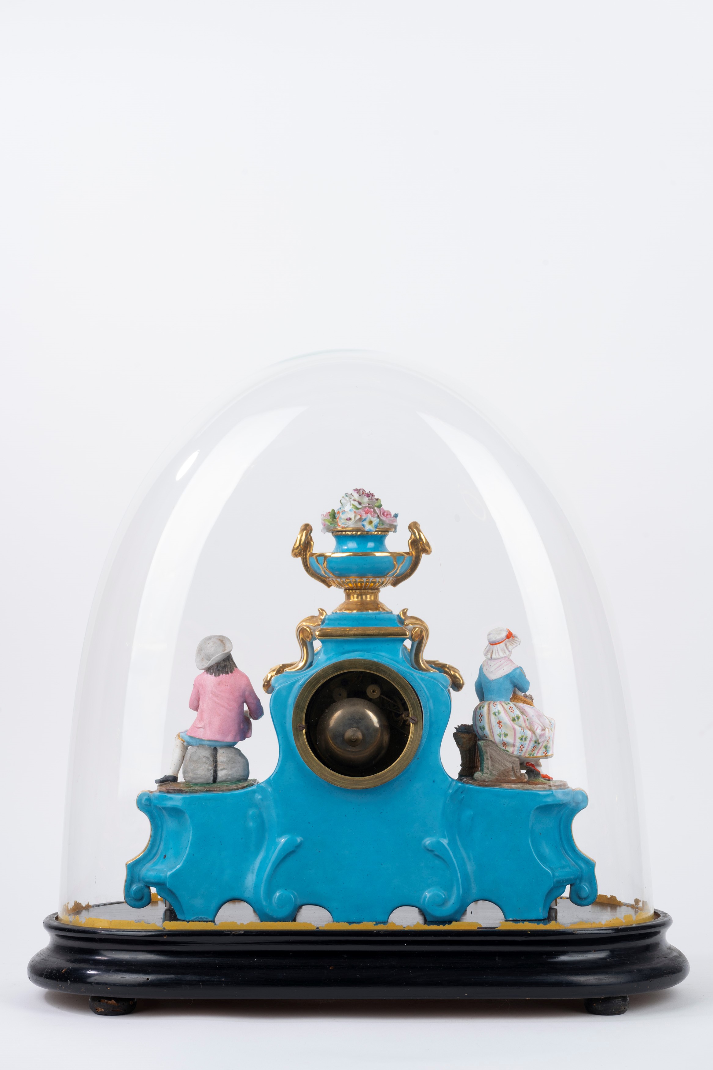 Pendola da Tavolo in Porcellana Policroma, Francia, Luigi Filippo, Secolo XIX