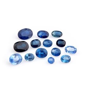 Lotto di zaffiri in cartina per totale ct 9,99