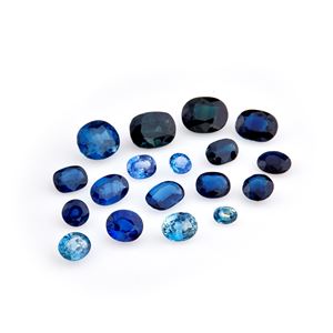Lotto di zaffiri in cartina per totale ct 10,77