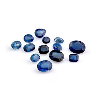 Lotto di zaffiri in cartina per totale ct 9,97