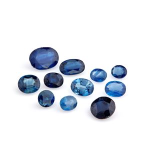 Lotto di zaffiri in cartina per totale ct 10,20