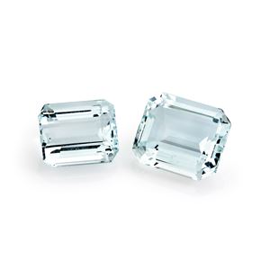 Lot of two aquamarines in paper for a total of 14.45 ct