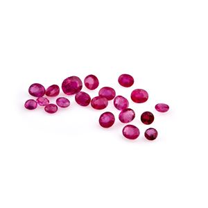 Lotto di rubini in cartina per totale ct 4,66