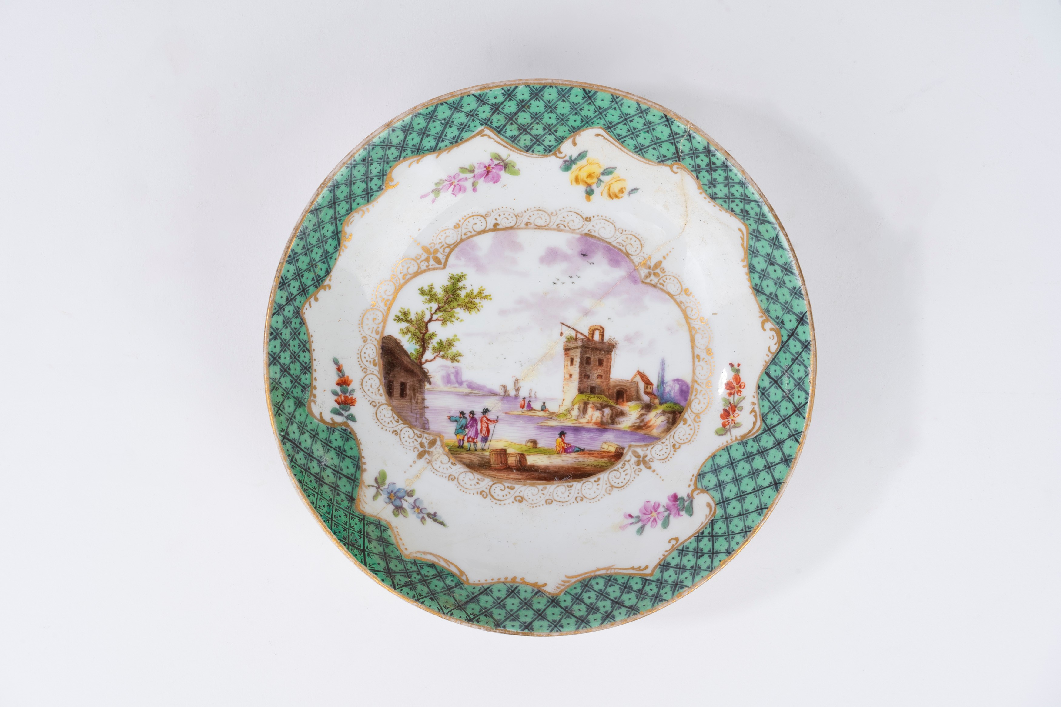 Parte di Servizio Tête-à-tête in Porcellana Policroma Meissen, Secolo XVIII
