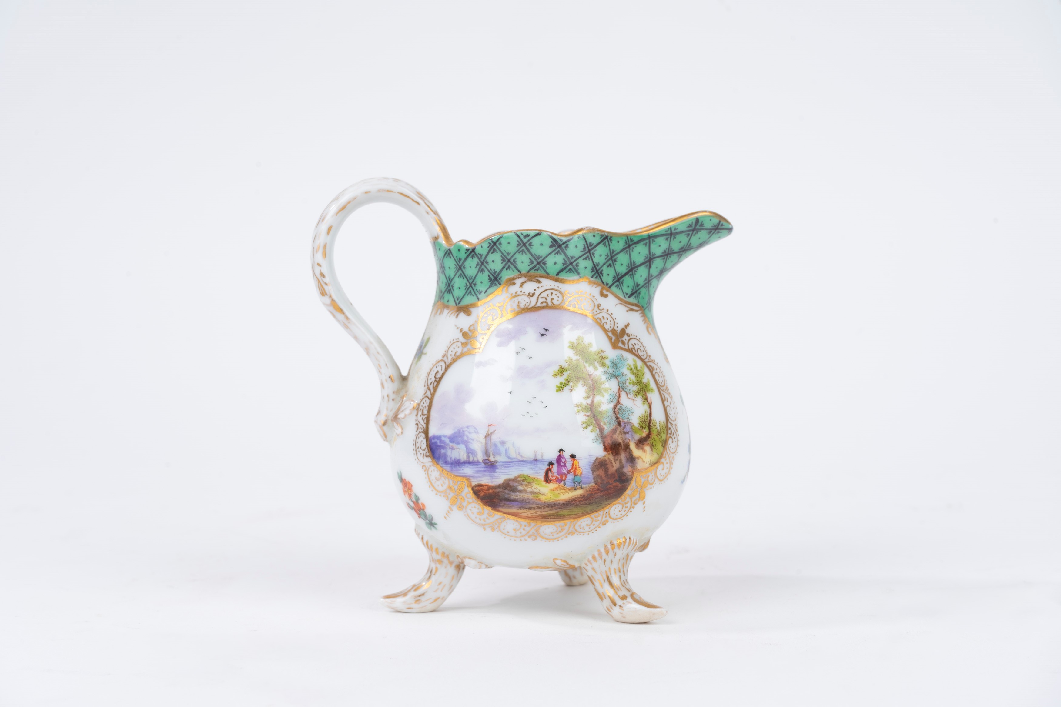 Parte di Servizio Tête-à-tête in Porcellana Policroma Meissen, Secolo XVIII