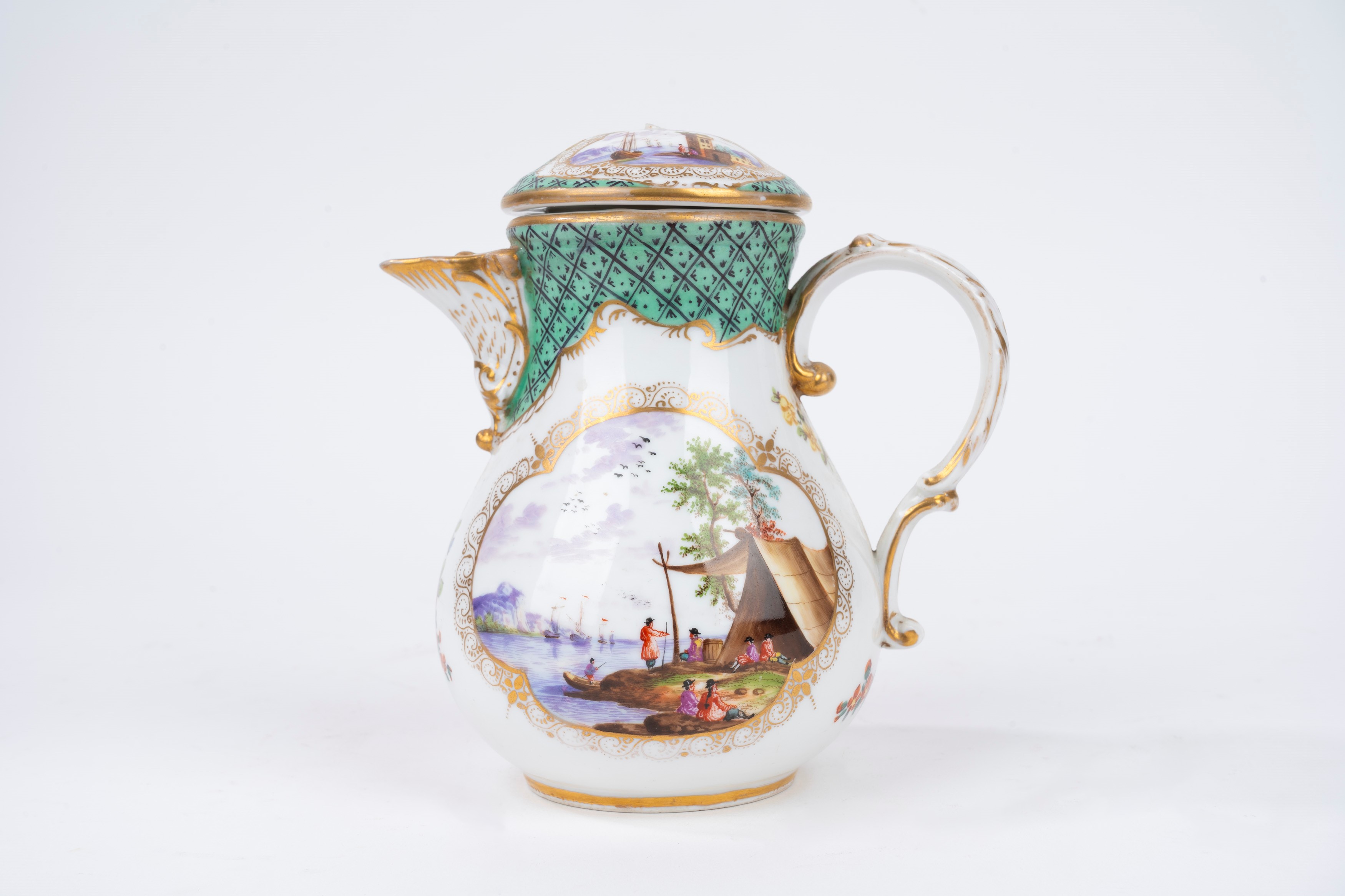 Parte di Servizio Tête-à-tête in Porcellana Policroma Meissen, Secolo XVIII