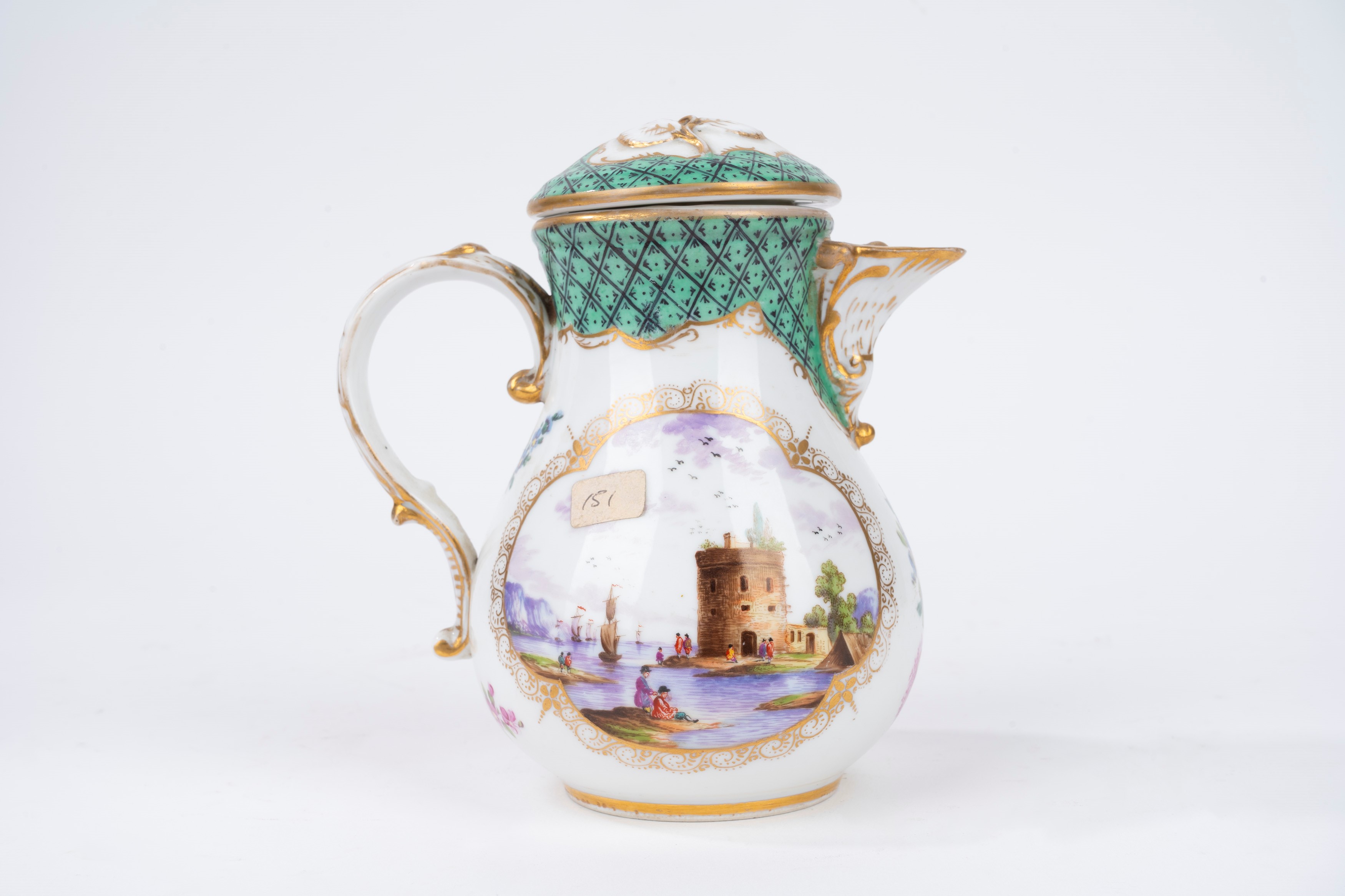 Parte di Servizio Tête-à-tête in Porcellana Policroma Meissen, Secolo XVIII