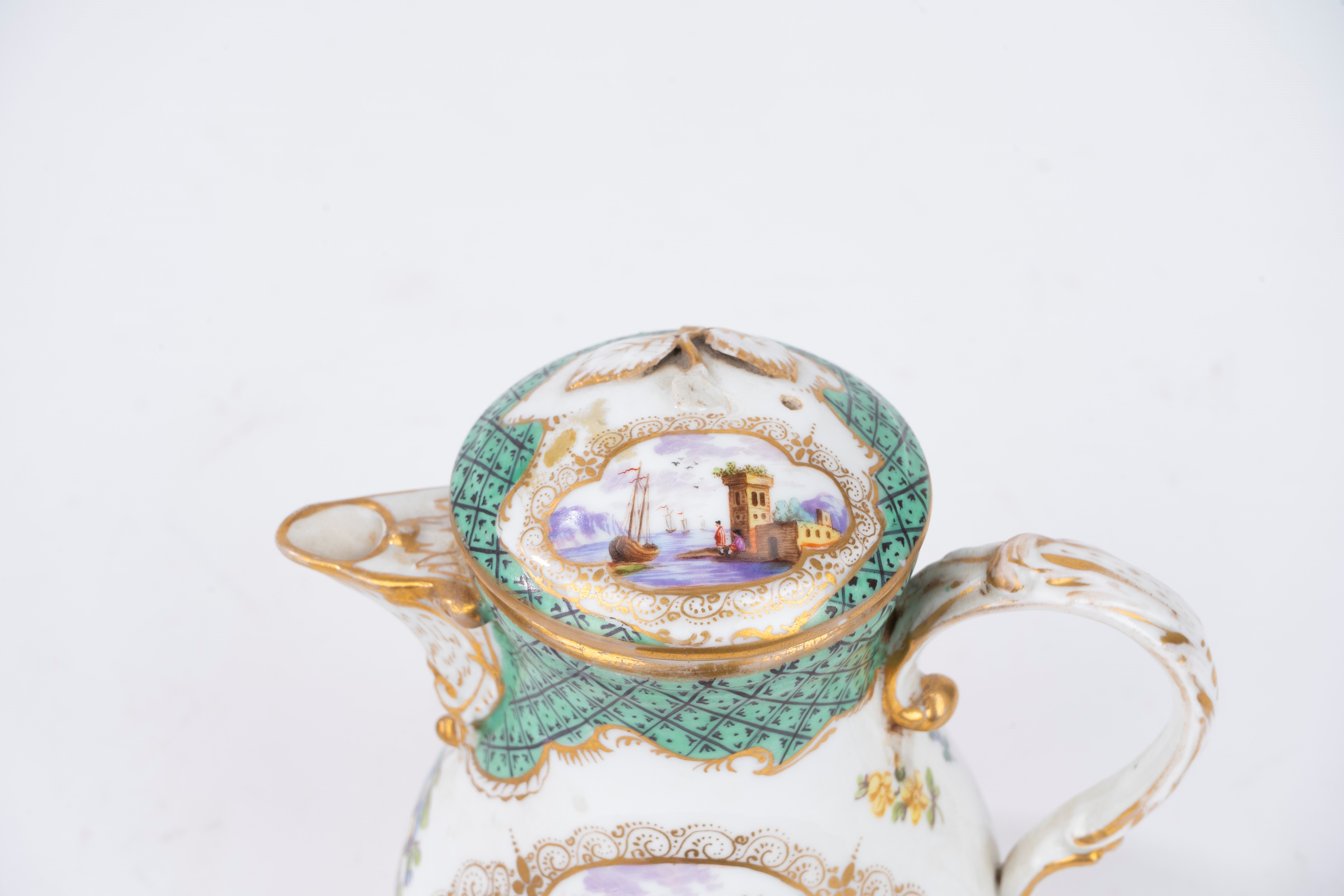 Parte di Servizio Tête-à-tête in Porcellana Policroma Meissen, Secolo XVIII