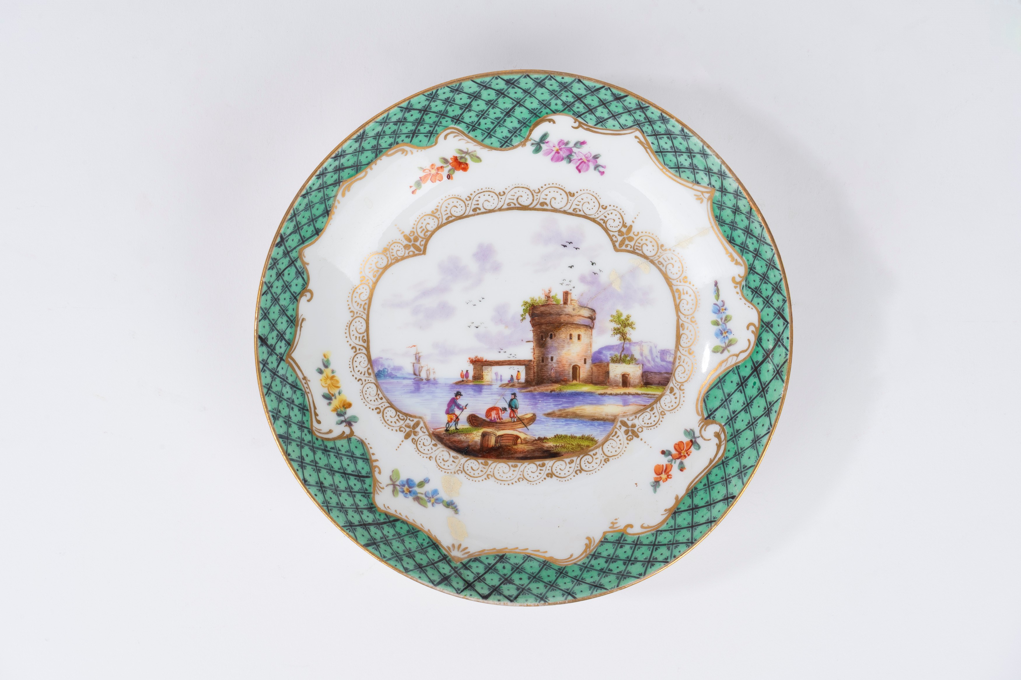 Parte di Servizio Tête-à-tête in Porcellana Policroma Meissen, Secolo XVIII