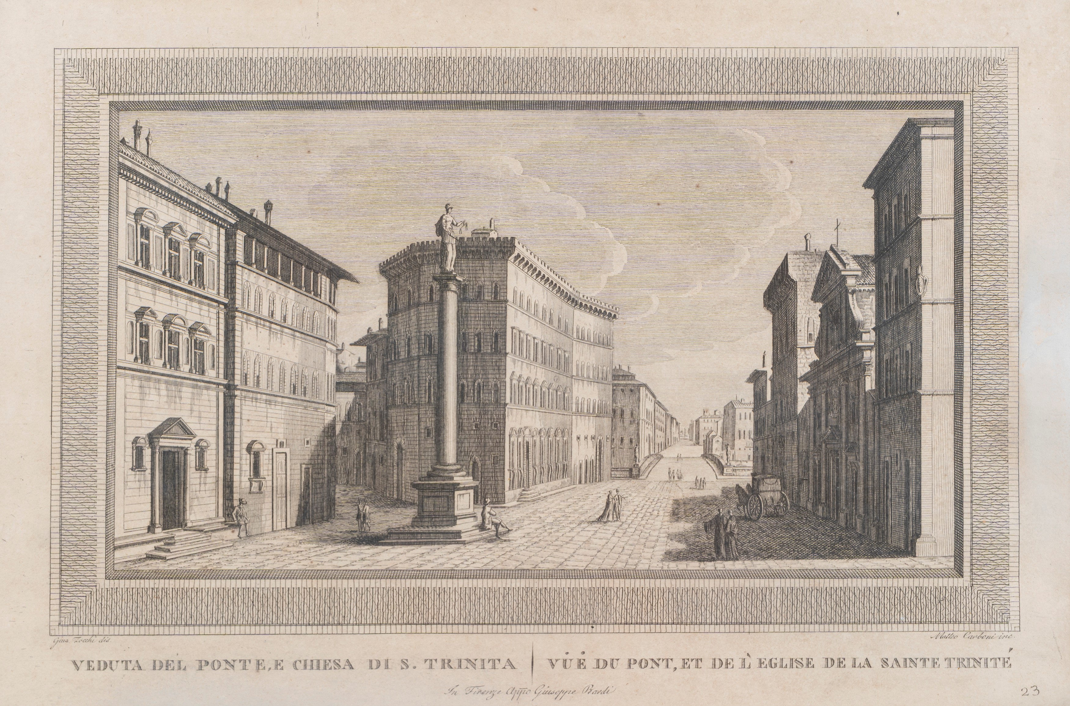 Serie di Ventiquattro Incisioni con Vedute di Firenze, Secolo XIX