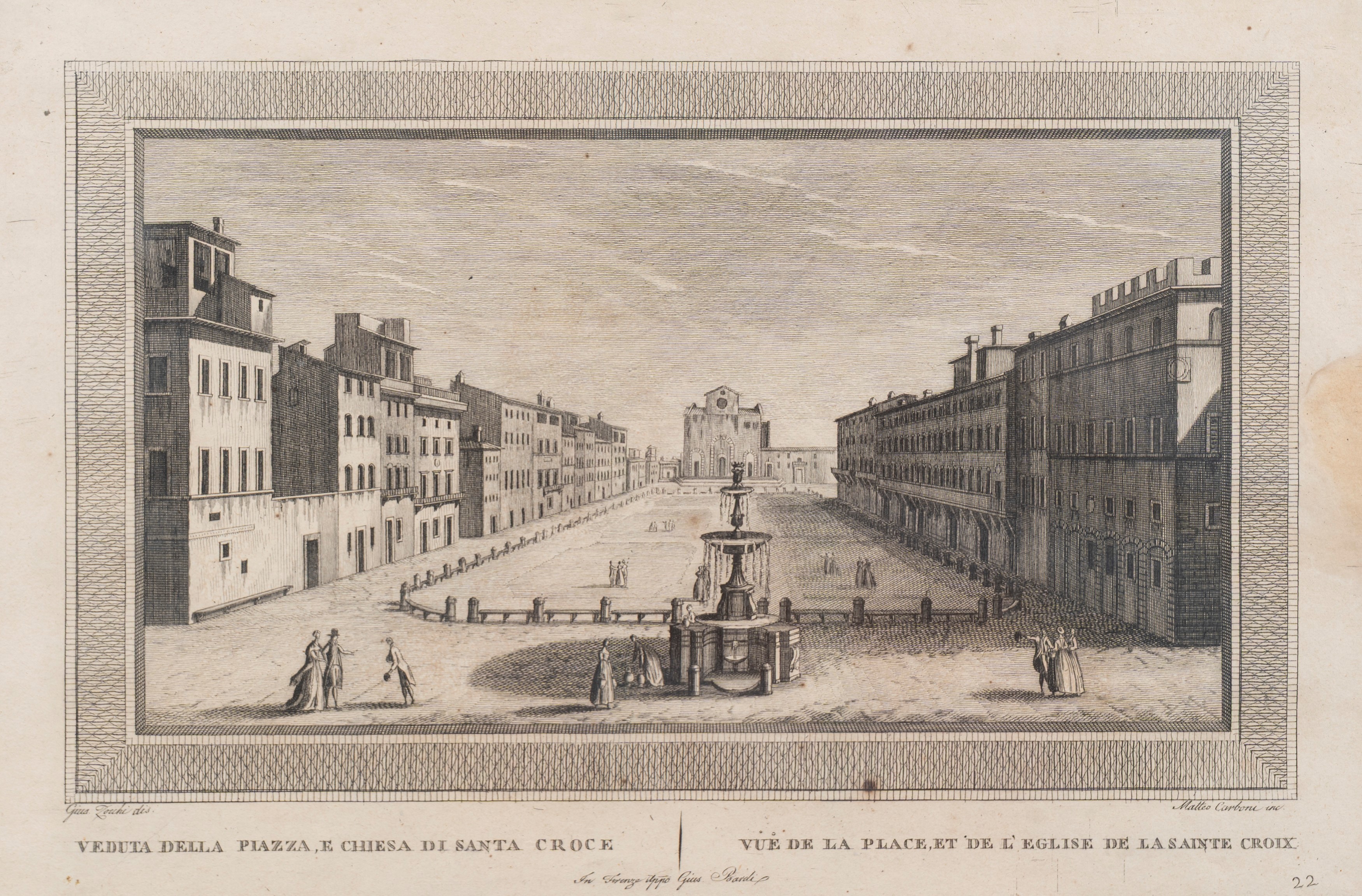 Serie di Ventiquattro Incisioni con Vedute di Firenze, Secolo XIX
