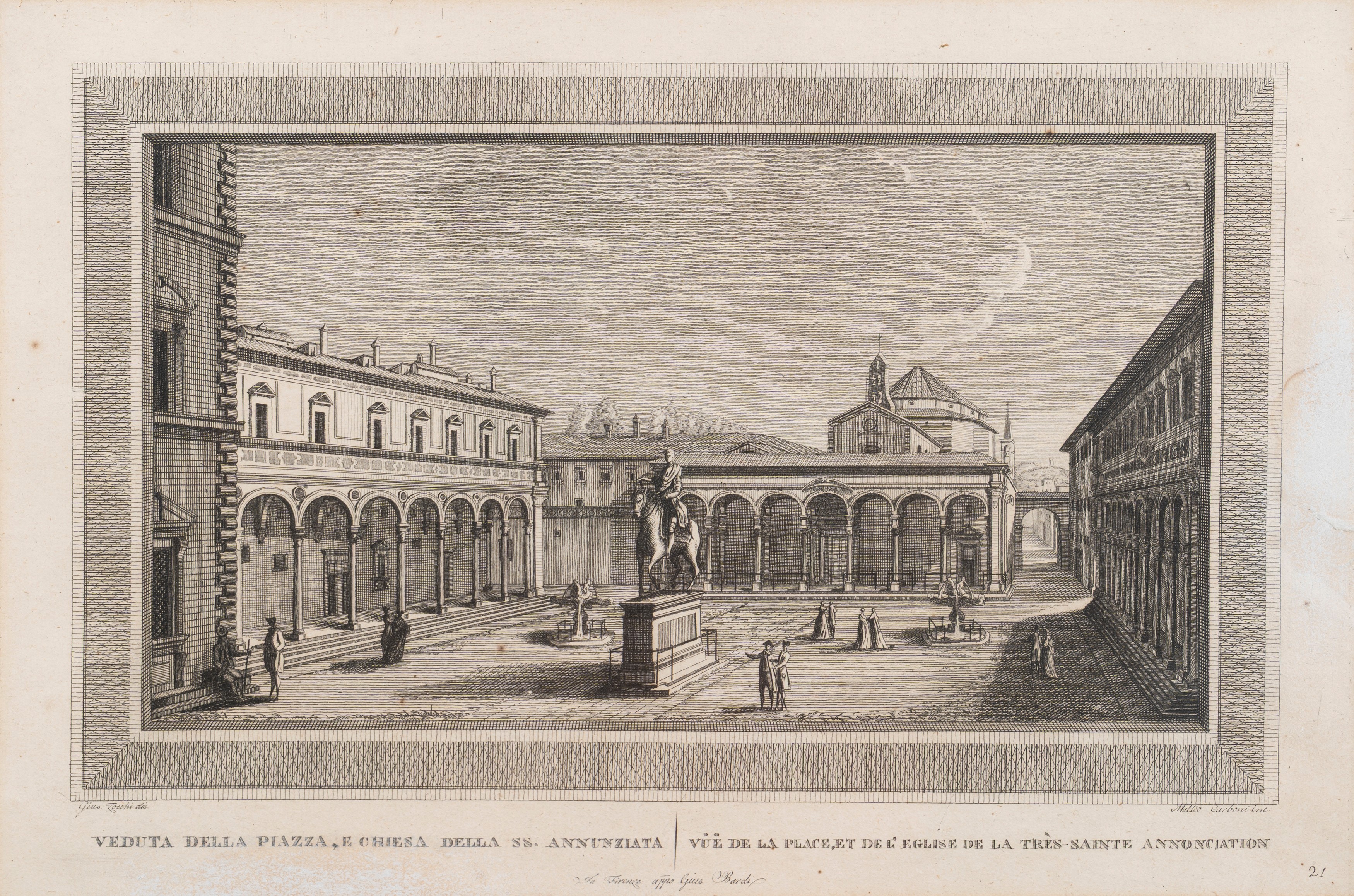 Serie di Ventiquattro Incisioni con Vedute di Firenze, Secolo XIX