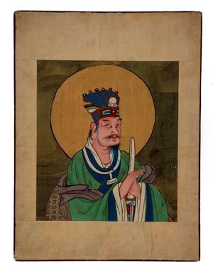 Portrait on silk depicting a dignitary, China, late 19th century
