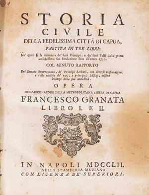 Civil history of the most faithful city of Capua, divided into three books