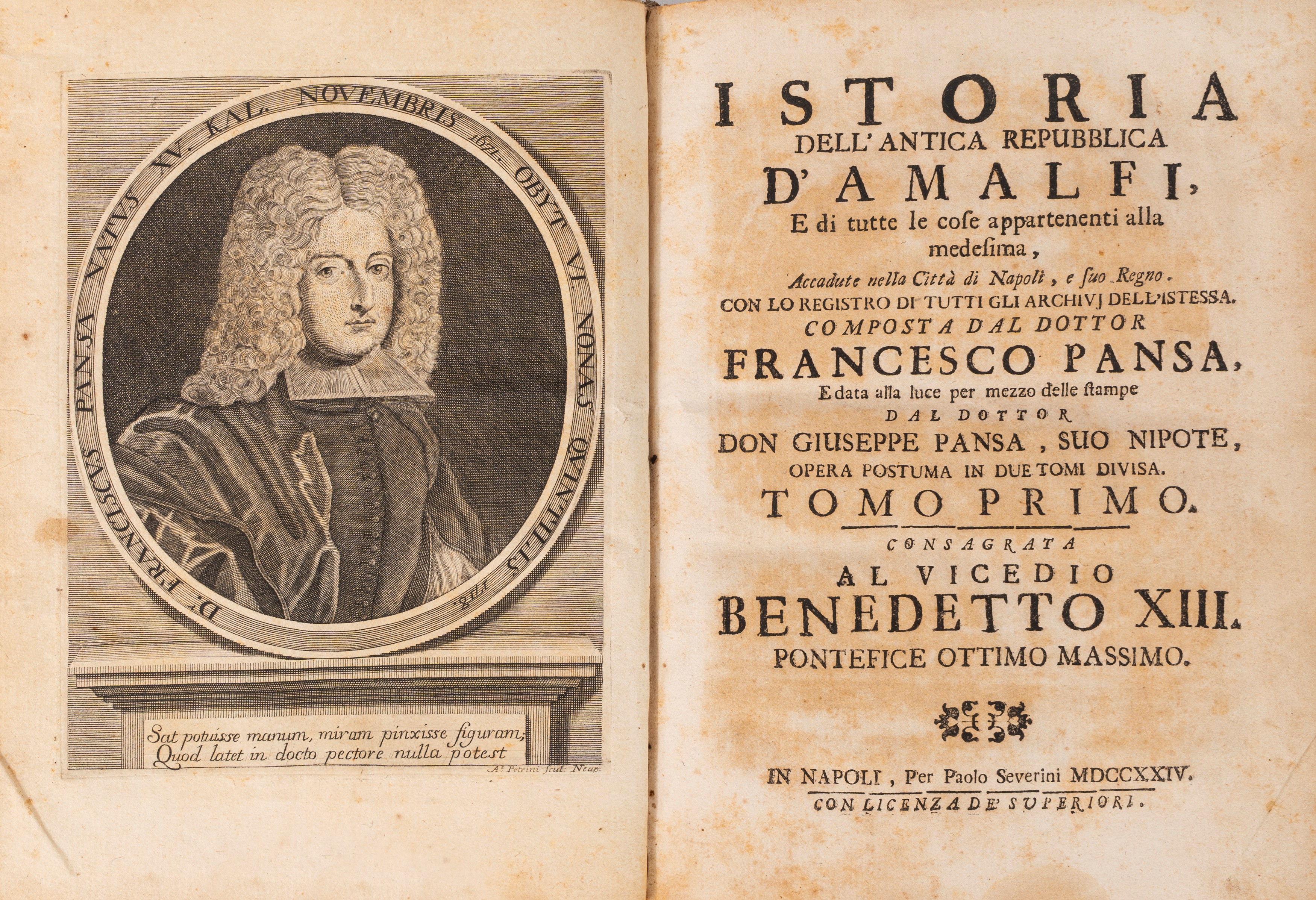 Istoria dell'antica Repubblica d'Amalfi e di tutte le cose appartenenti alla medesima, accadute n...