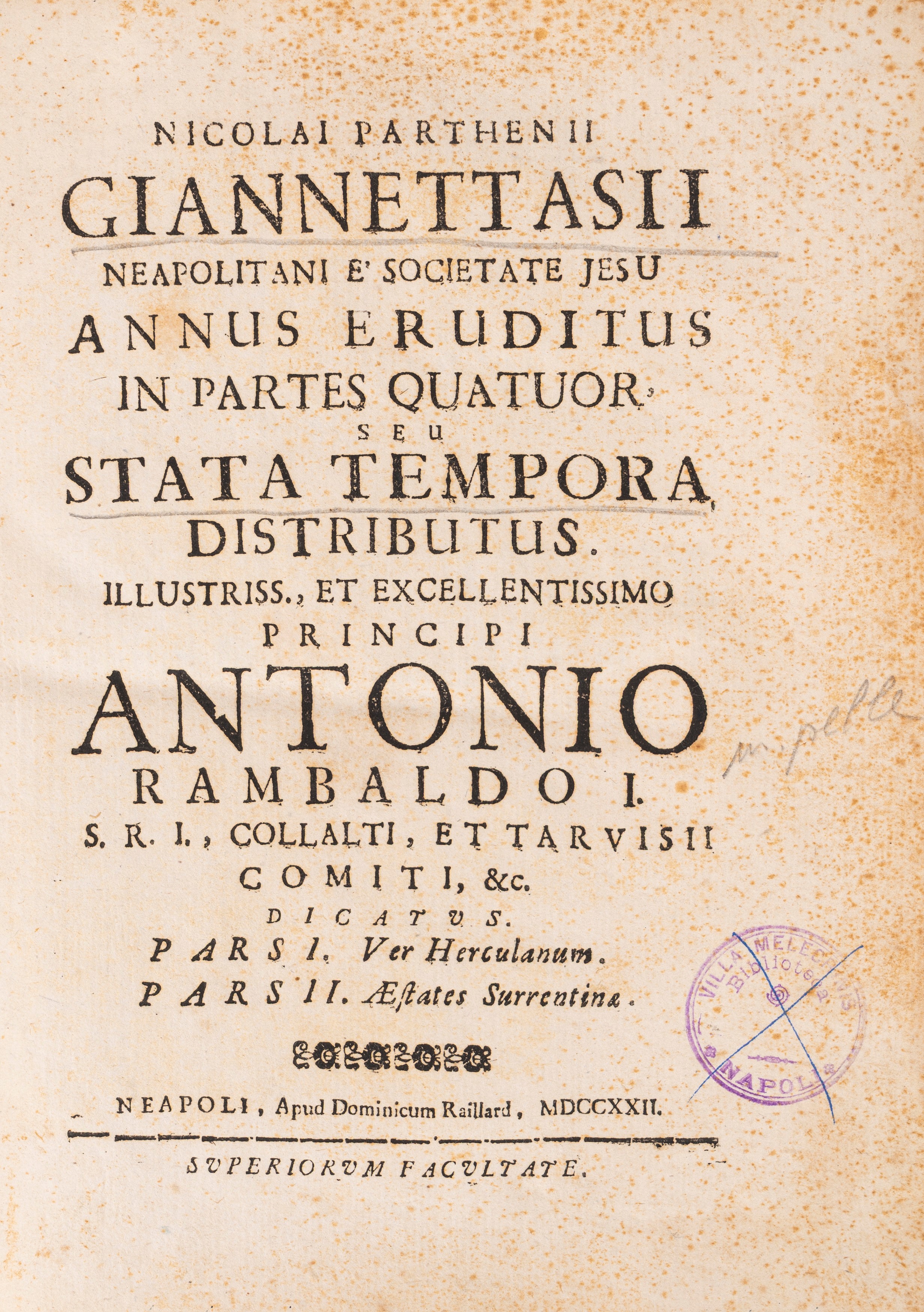 Historia neapolitana in tres tomos divisa