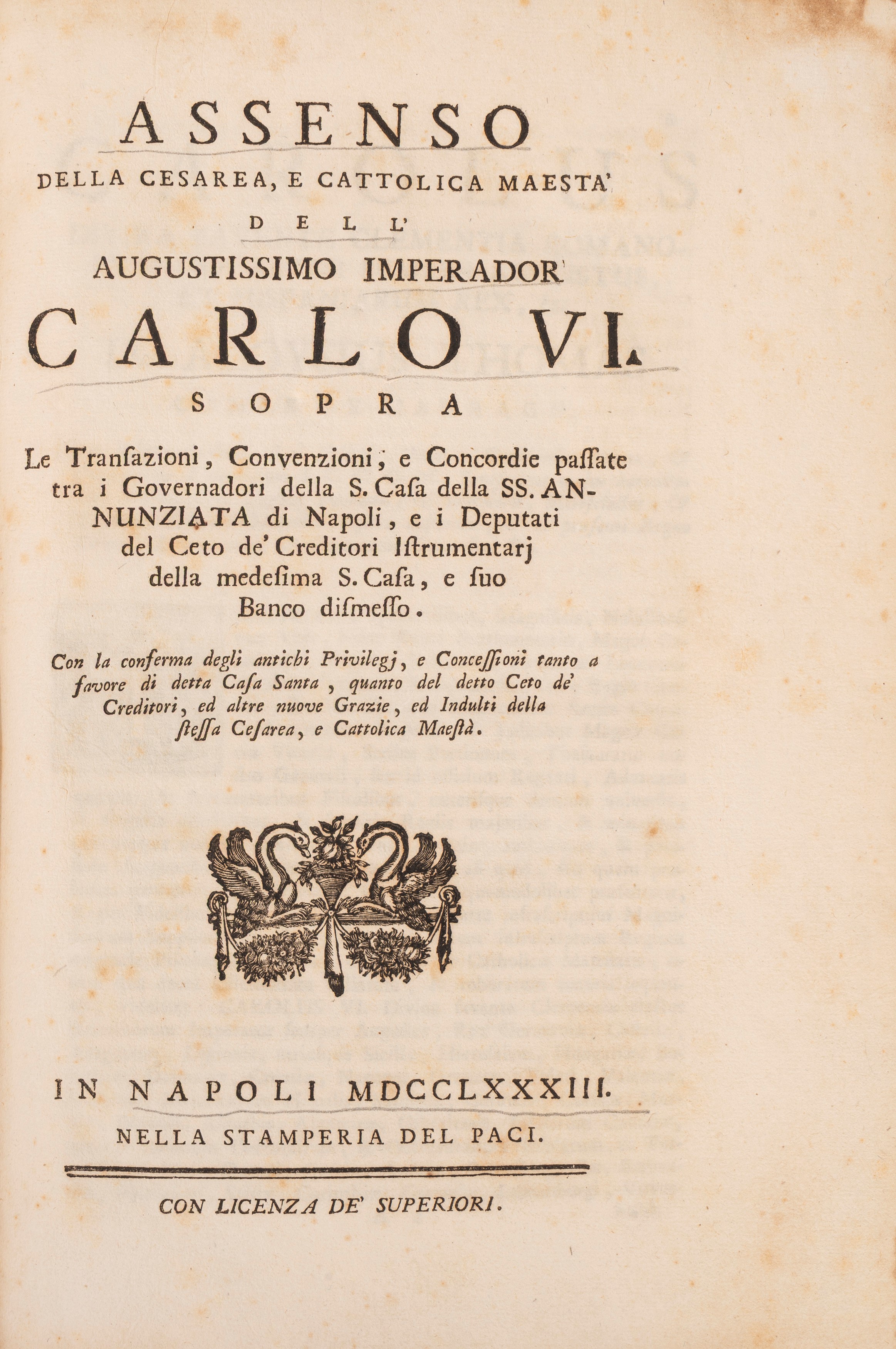 Regole ed istruzioni della Real Santa Casa della SS. Annunciata di Napoli