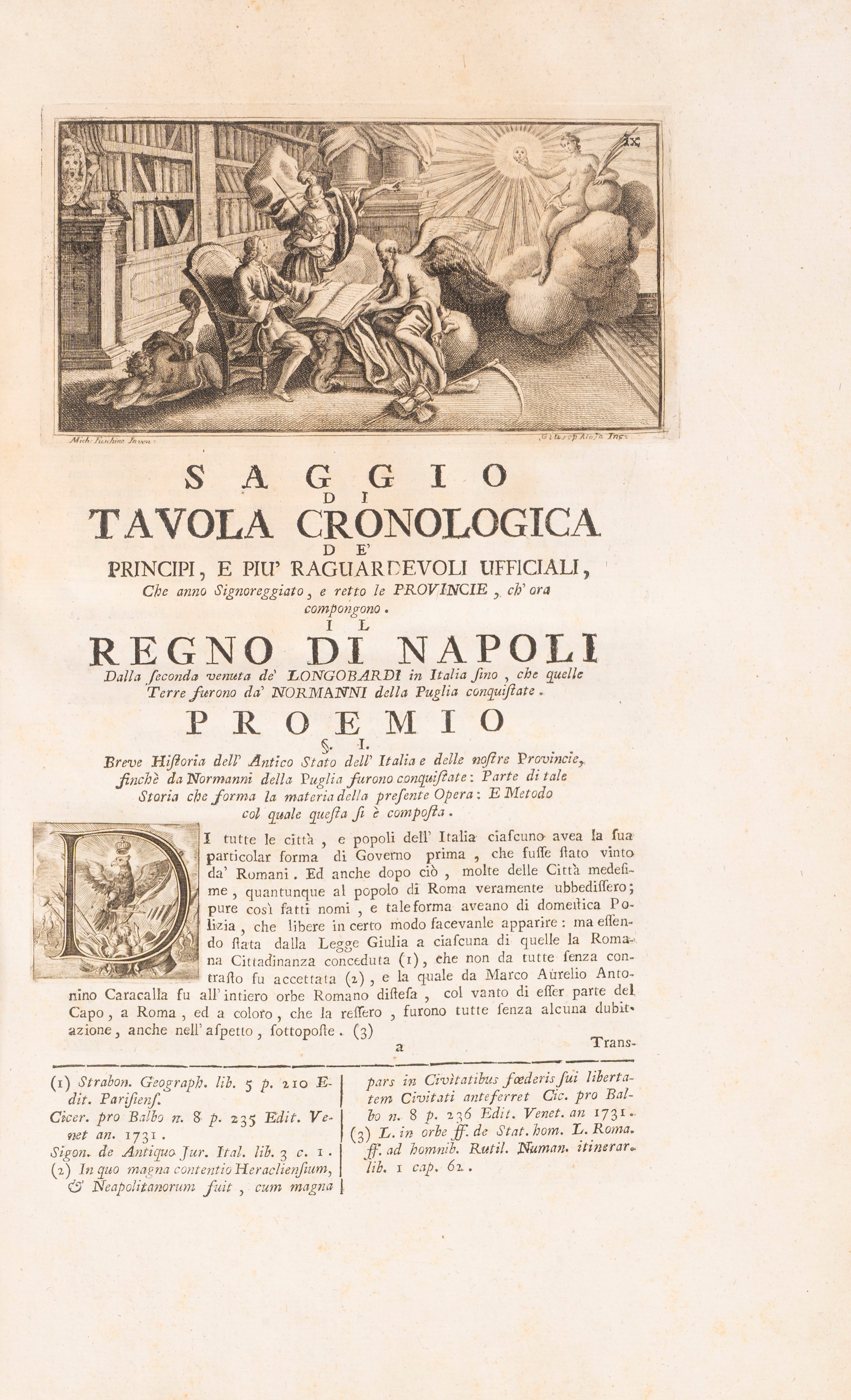 Saggio di tavola cronologica de' principi e più ragguardevoli ufficiali che anno signoreggiato, e...