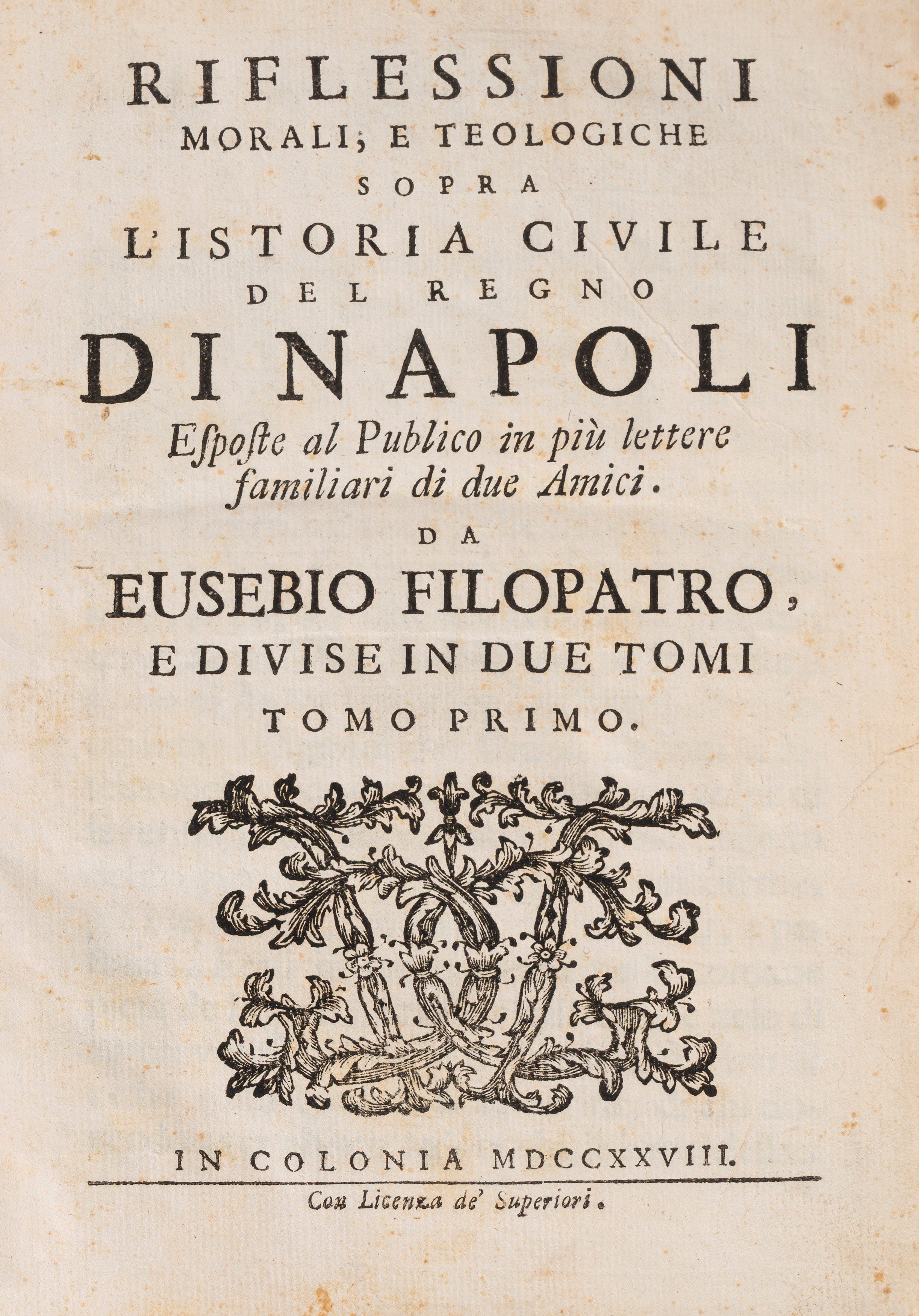 Raccolta delle vite, e famiglie degli uomini illustri del Regno di Napoli per il governo politico