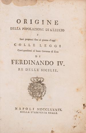 Origin of the population of S. Leucio and its progress up to the present day