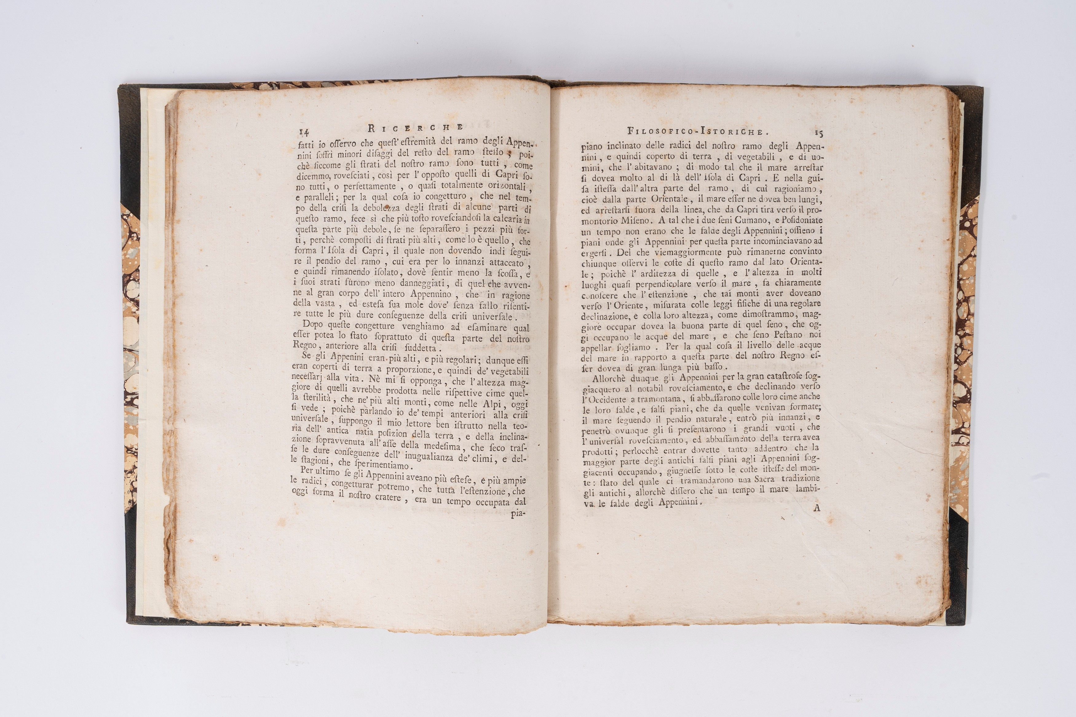 Ricerche istorico filosofiche sull'antico stato del ramo degli Appennini, che termina dirincontro...