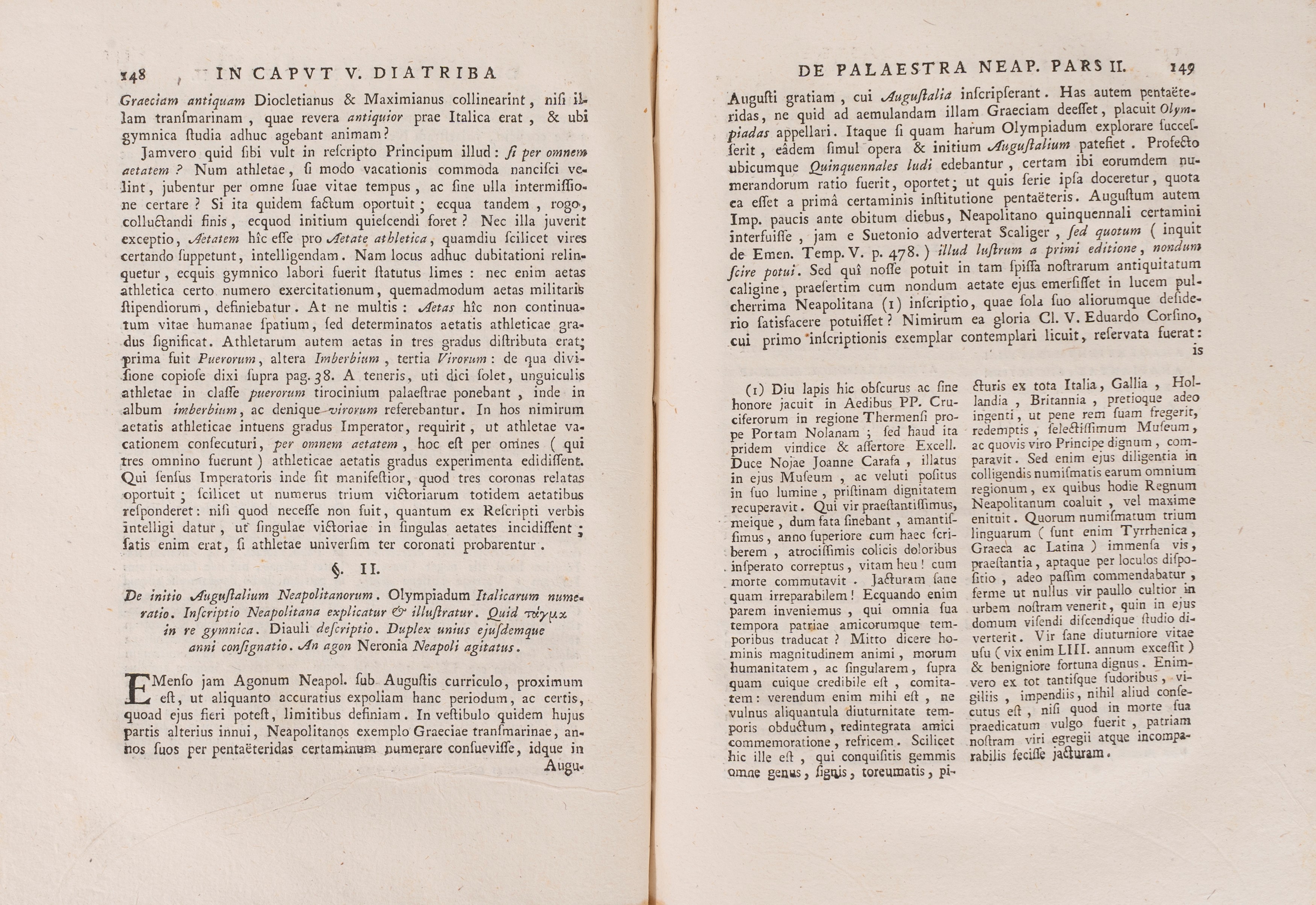 De Palaestra Neapolitana commentarius in inscriptionem athleticam