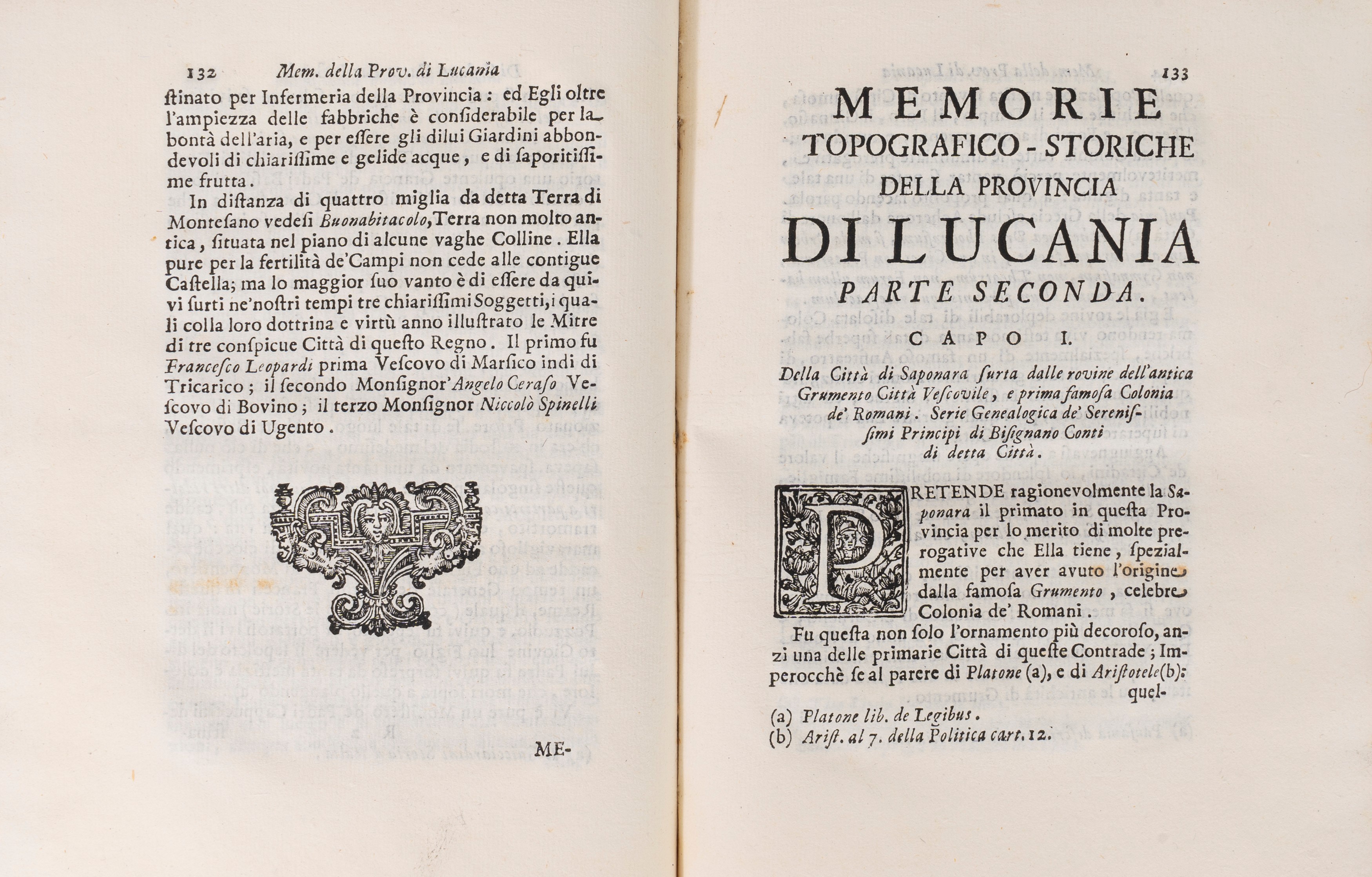 Memorie topografico-storiche della provincia di Lucania