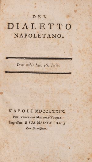 Of the Neapolitan dialect