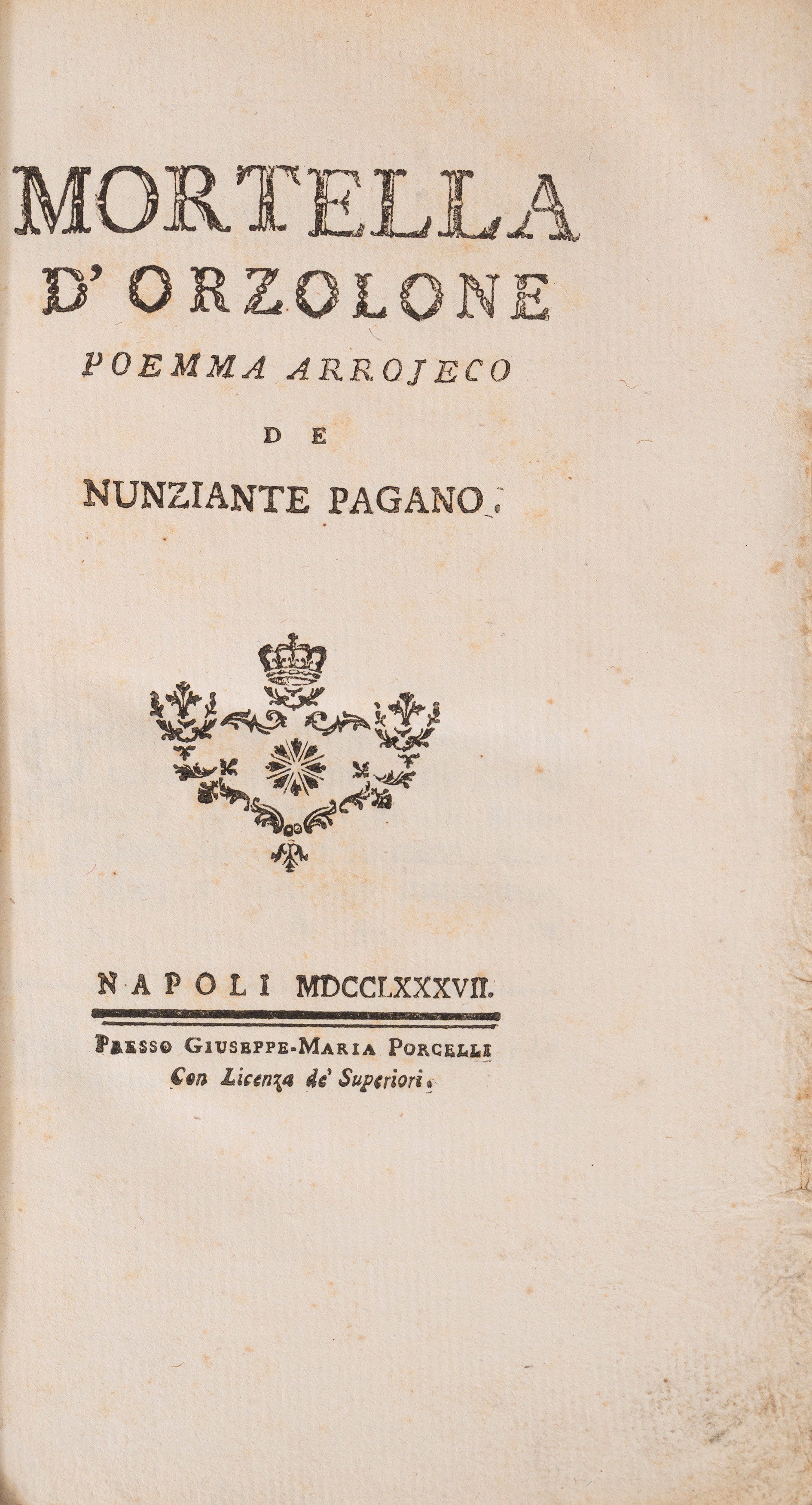 Collezione di tutti i poemi in lingua napoletana