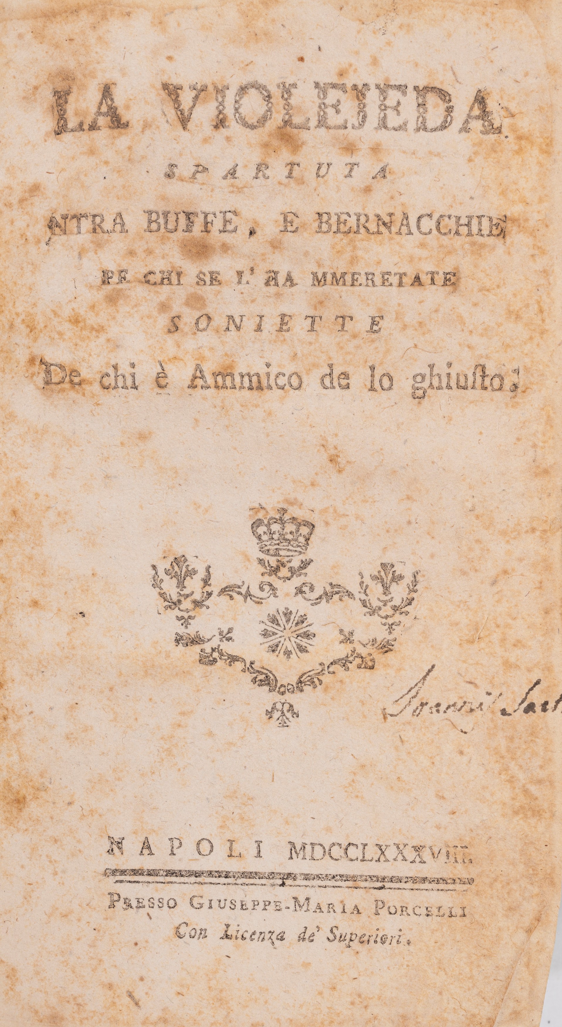 Collezione di tutti i poemi in lingua napoletana