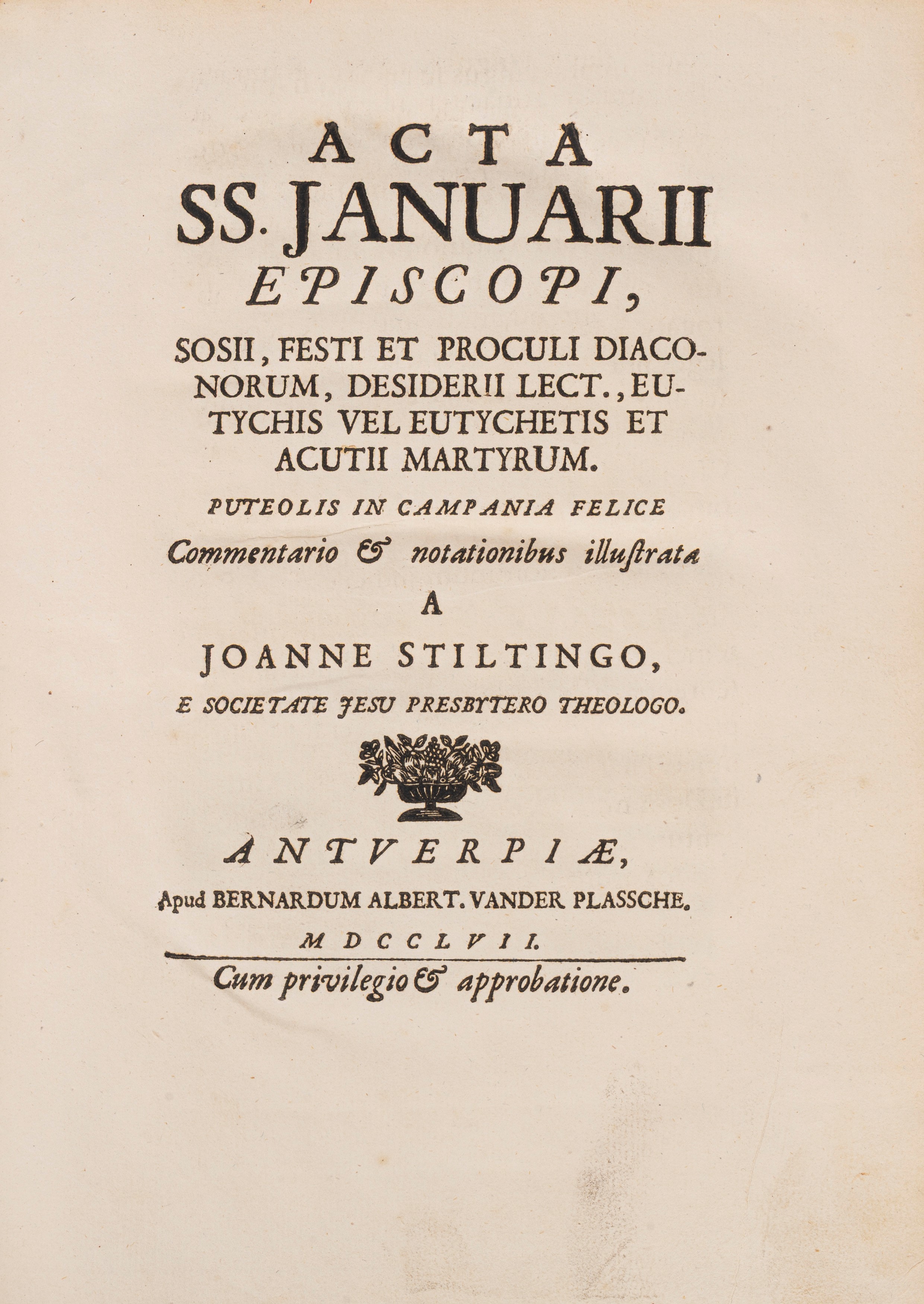 Acta SS. Januarii Episcopi