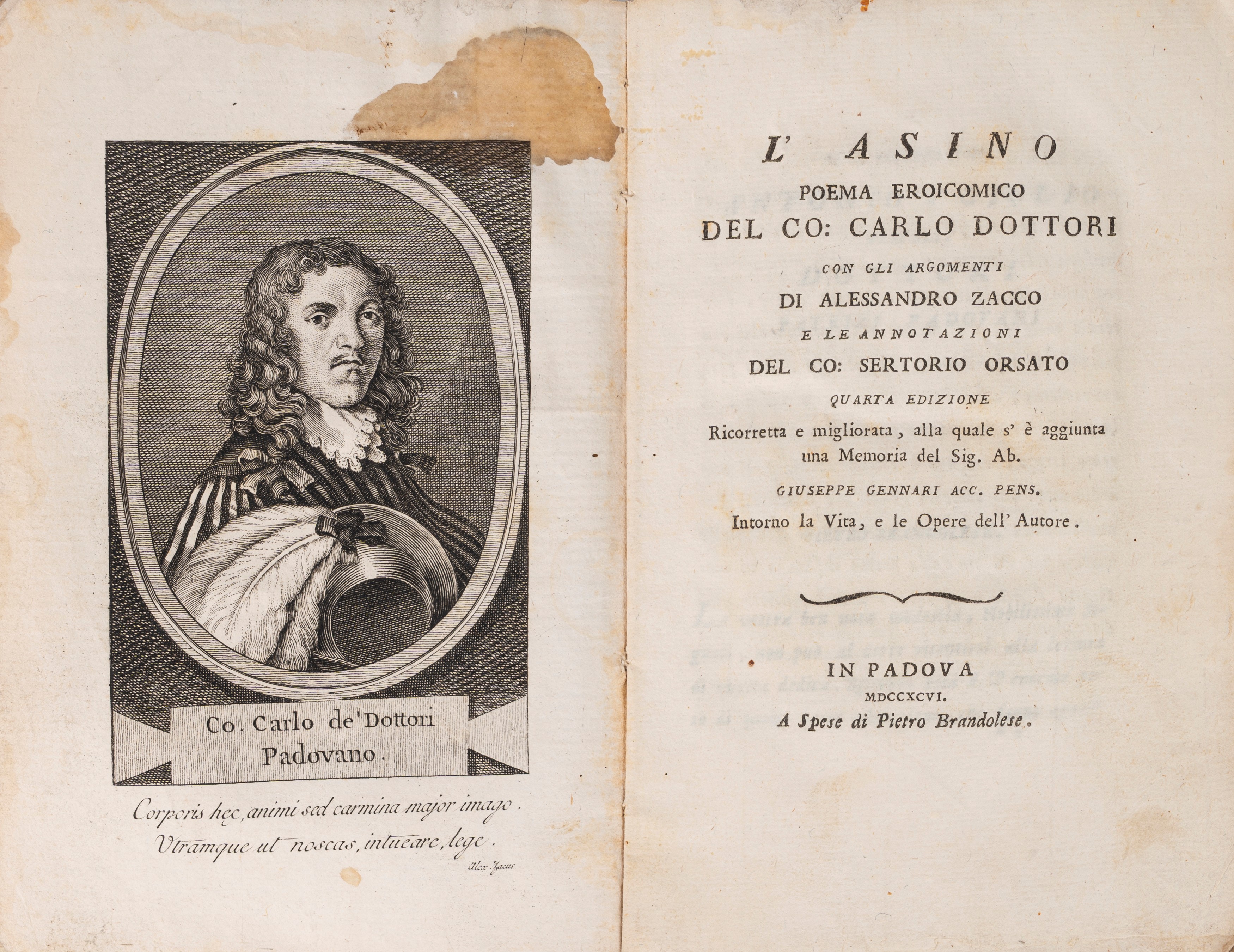 L'asino. Poema Eroicomico d'Iroldo Crotta. Con gli argomenti del sig. Alessandro Zacco, e le anno...