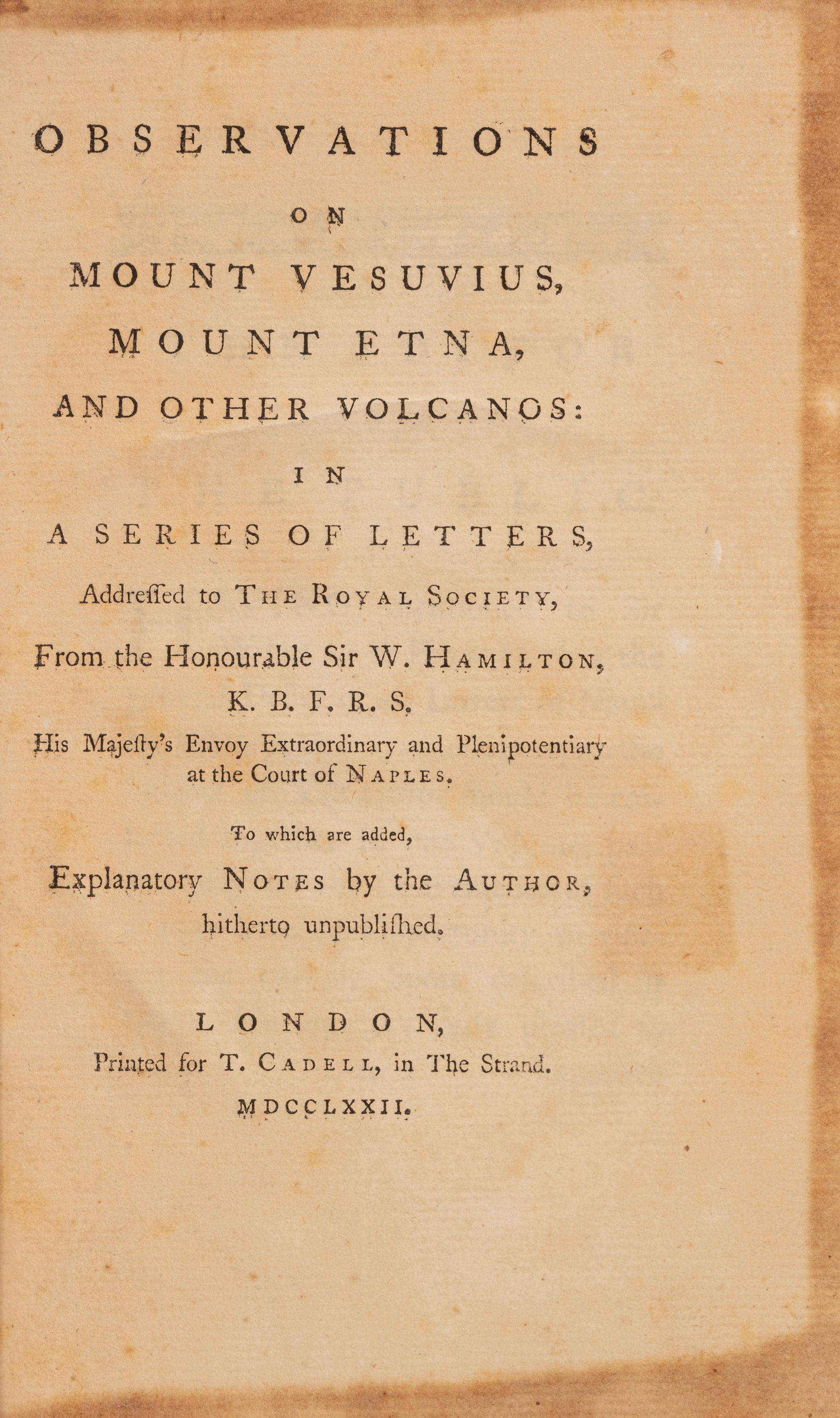 Memoria sull'eruzione del Vesuvio accaduta La Sera De' 15. Giugno 1794