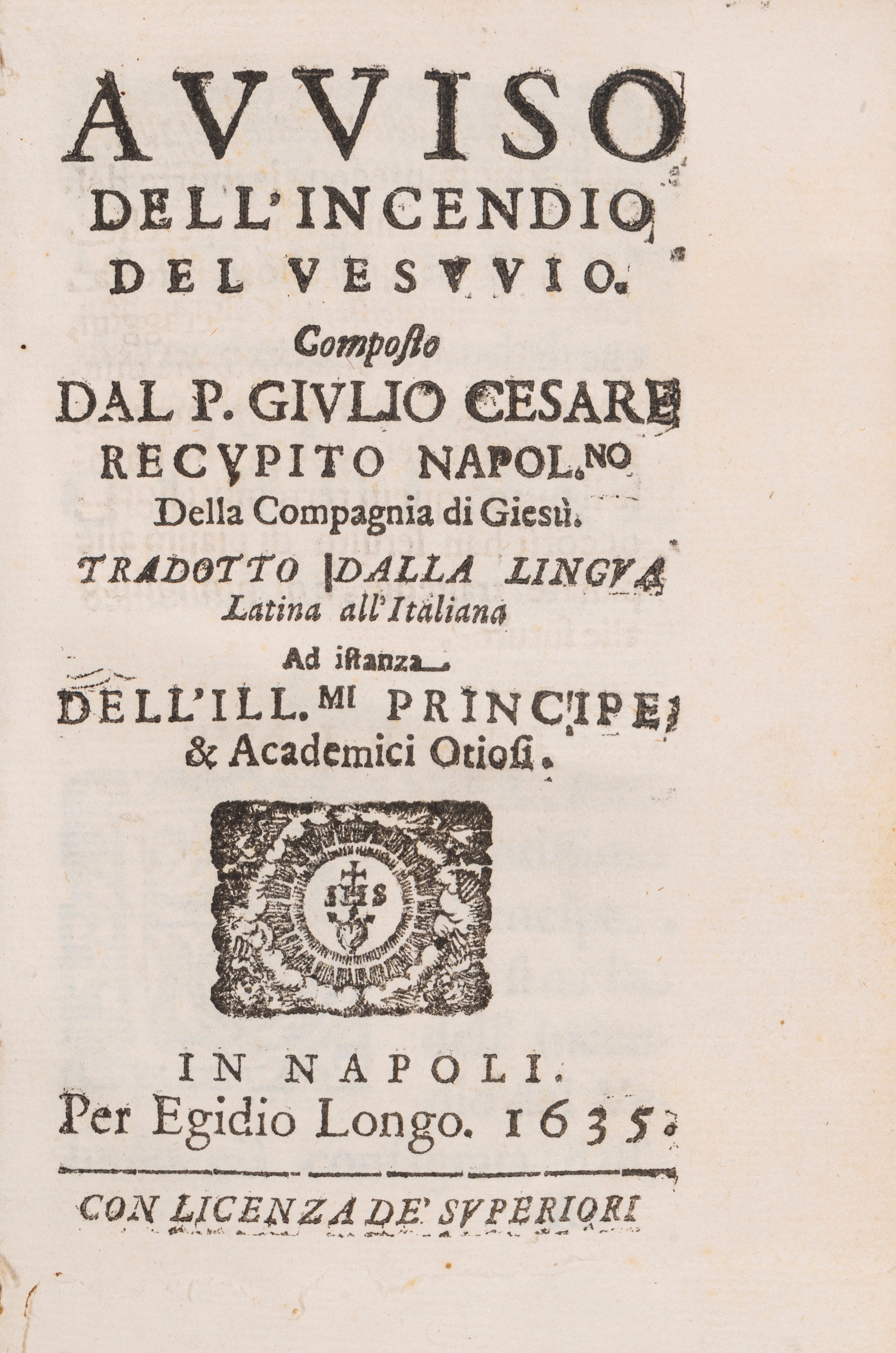 De Vesuviano incendio nuntius in lucem iterum editus