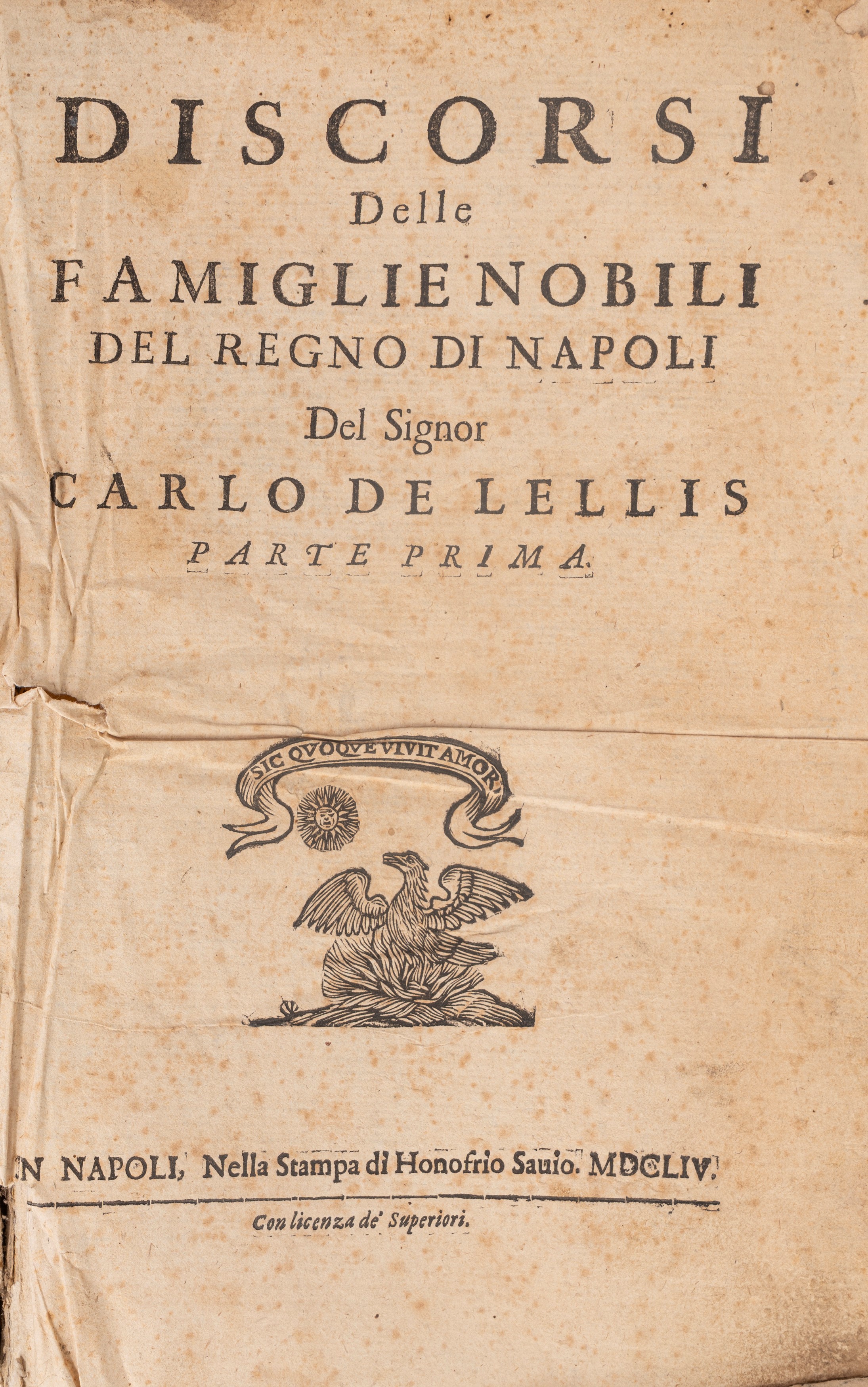 Discorsi delle famiglie nobili del regno di Napoli