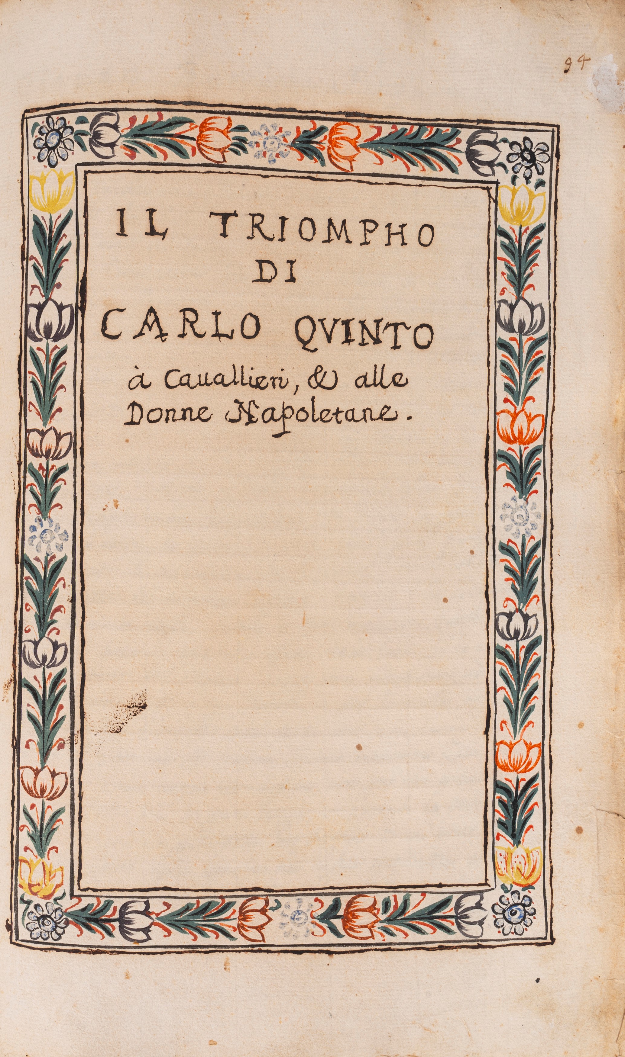 Governo del Regno di Napoli del Cardinale Pompeo Colonna et dell'utile che risultò a' suoi Baroni...