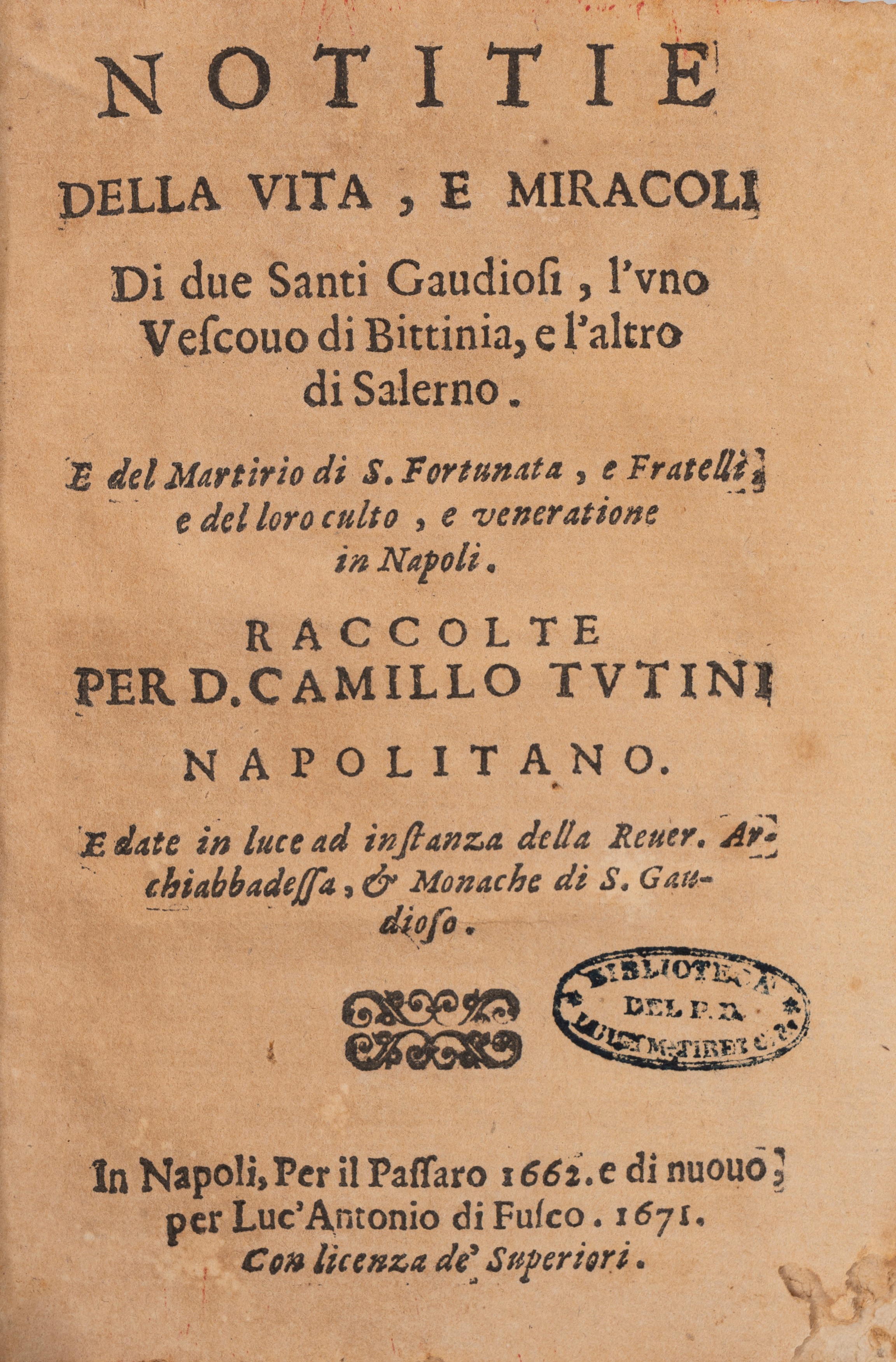 Memorie cronologiche de' Vescovi ed Arcivescovi della Santa Chiesa di Benevento