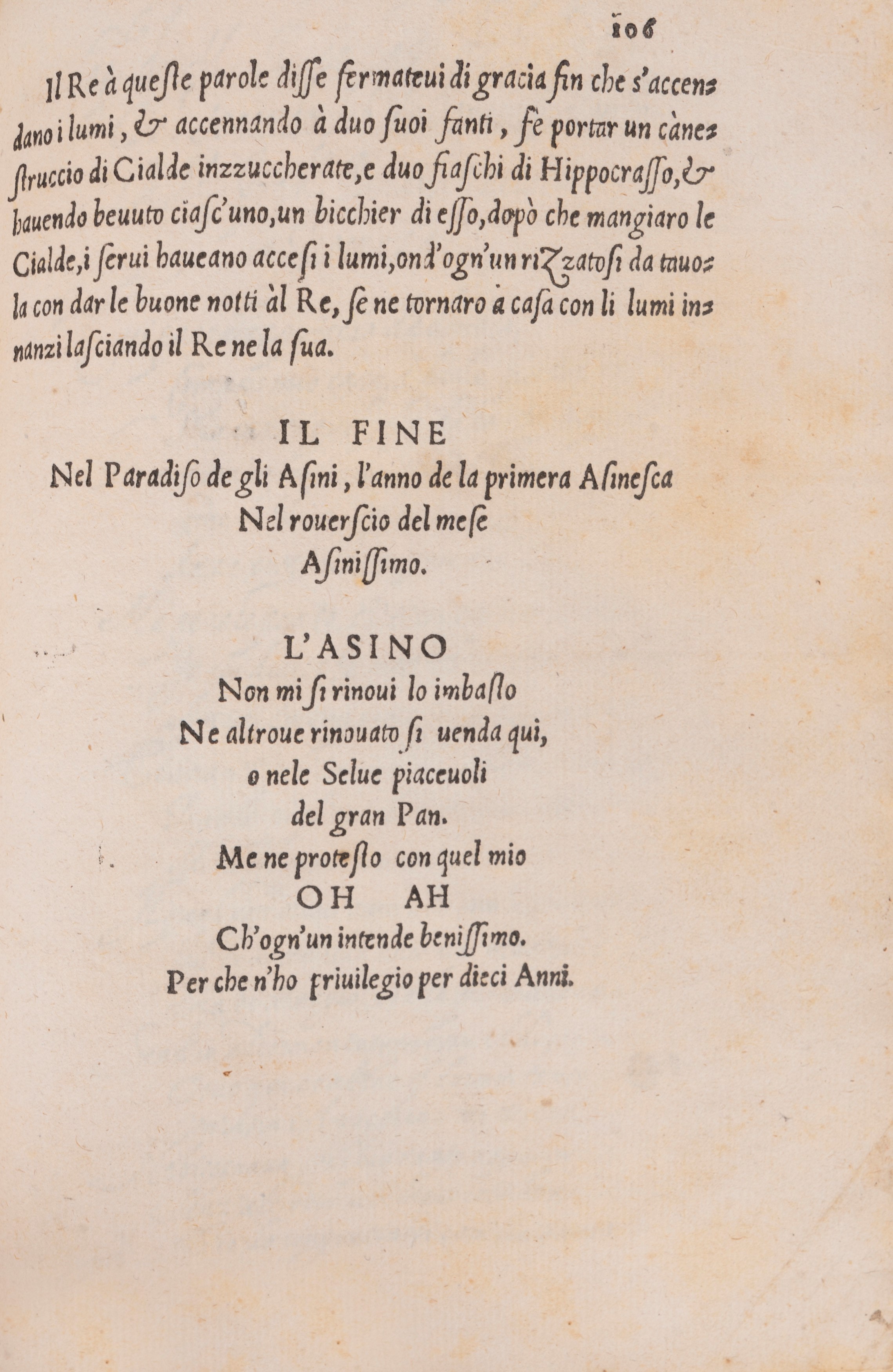 Ragionamento sovra del asino