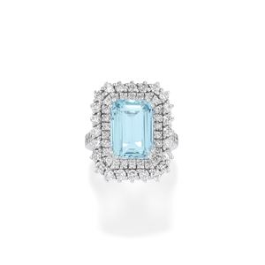 Anello con acquamarina