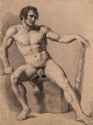 Nudo virile seduto