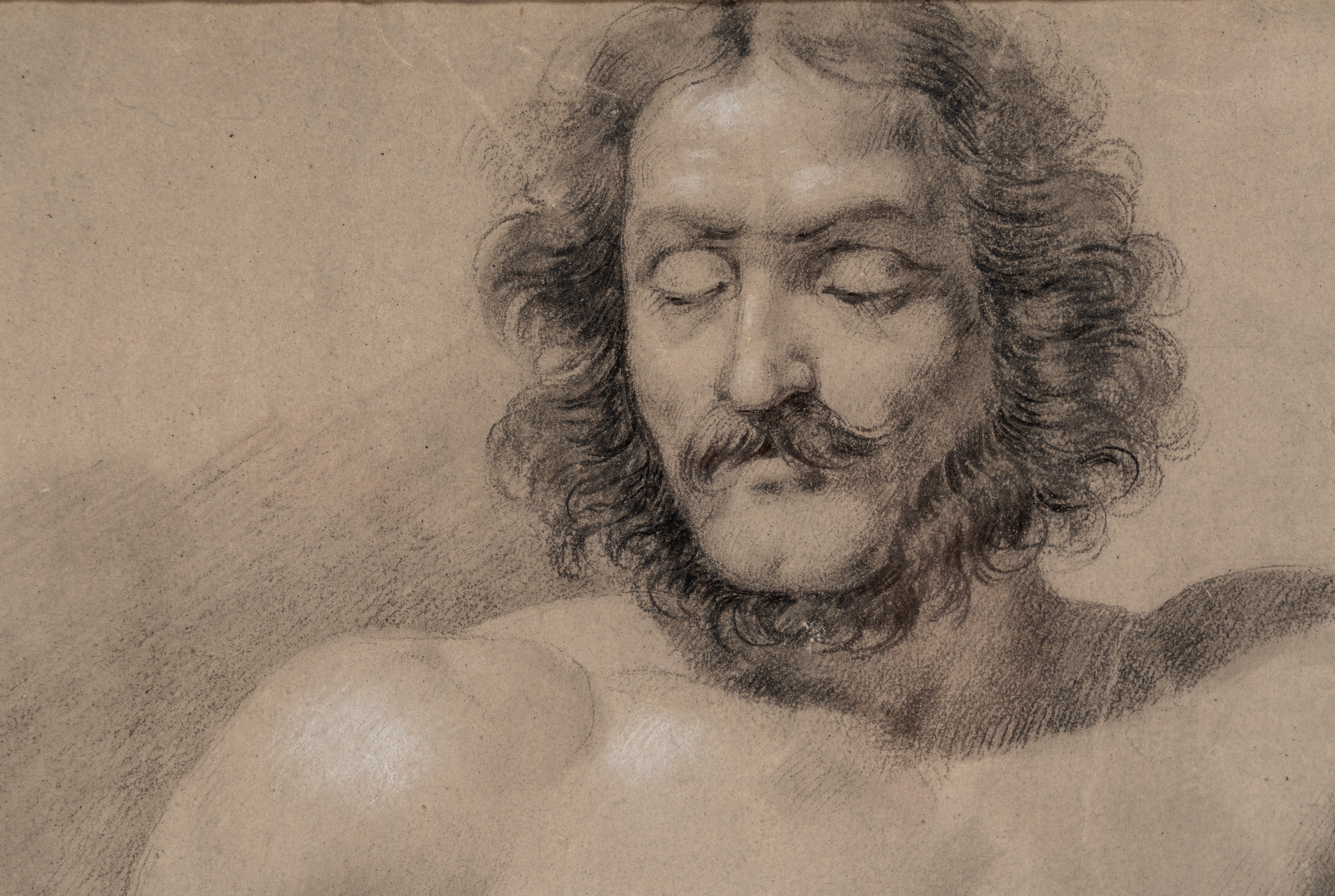 Cesare Maccari - Nudo Virile Seduto