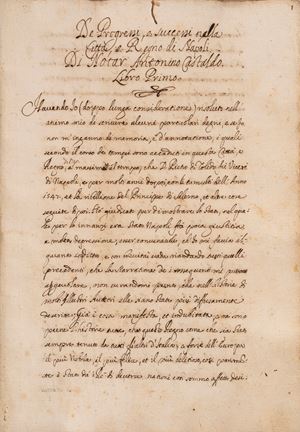 De Progressi e successi nella Città e Regno di Napoli di Notar Antonino Castaldo