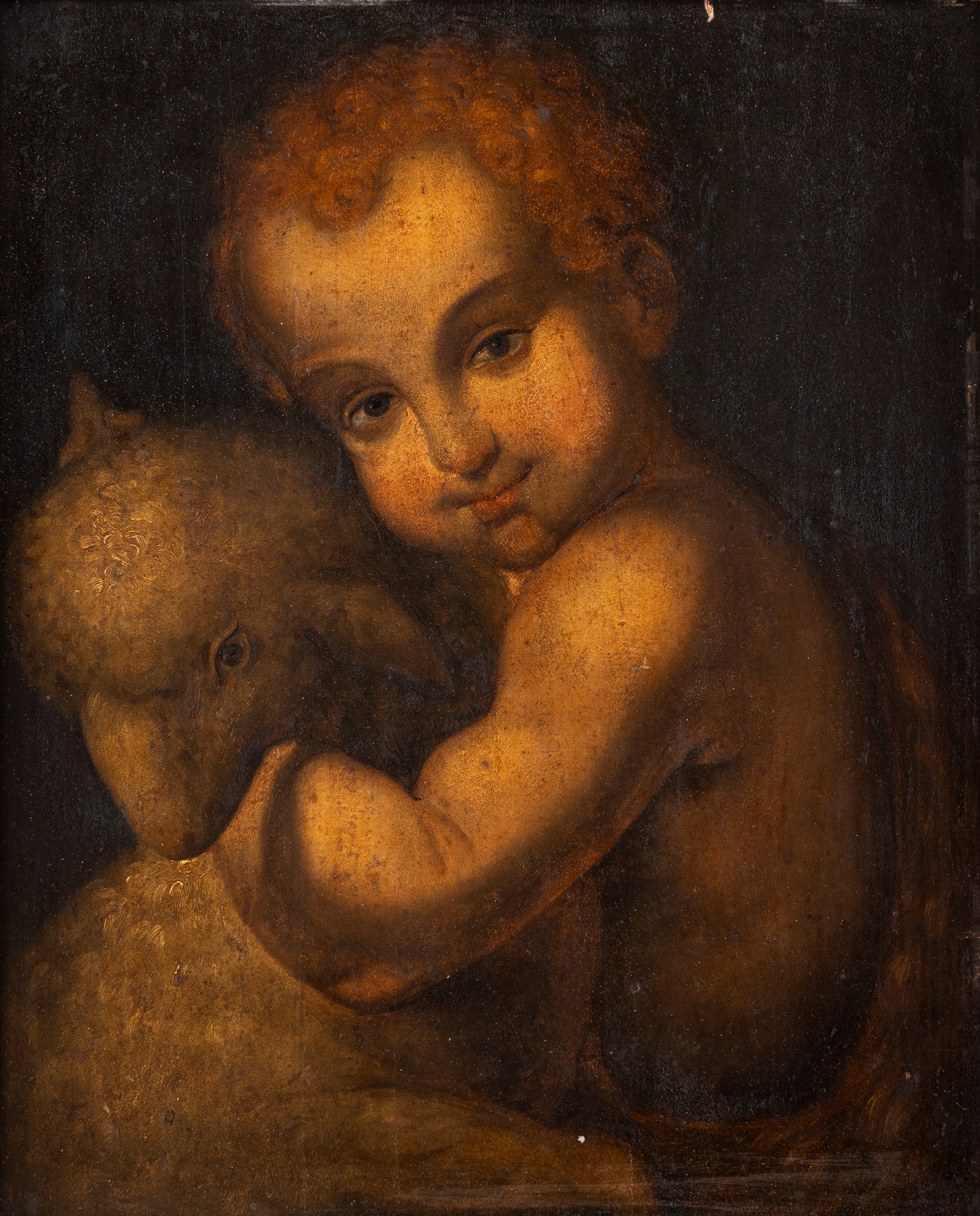 Da Bernardino Luini - Baby Jesus with the lamb | Antique Paintings ...
