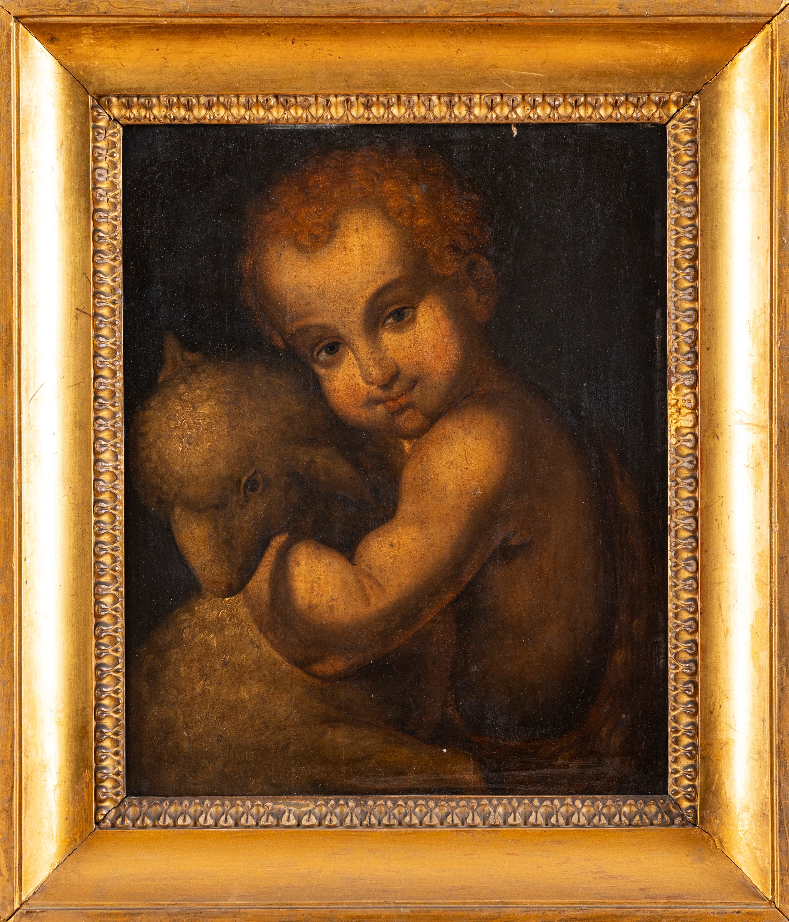 Da Bernardino Luini - Anonimo, Gesù Bambino con l'agnello, olio su tavola