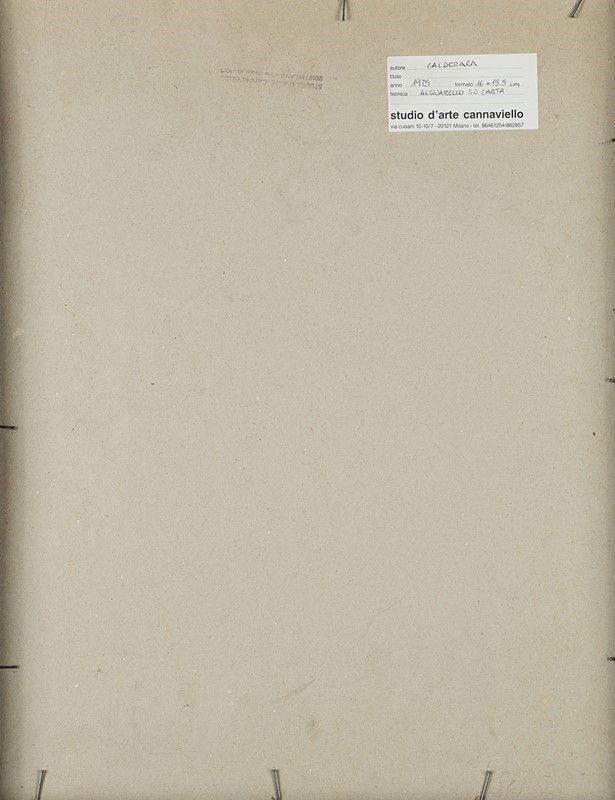 Antonio Calderara - Senza titolo (1975), tecnica mista su cartoncino