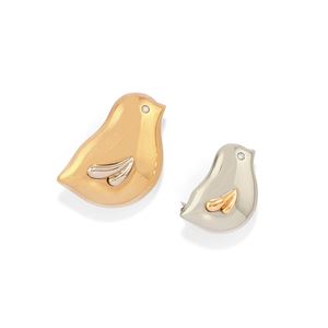 Coppia di spille pulcini