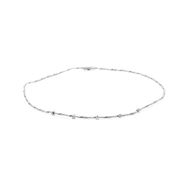 Collana in oro bianco 18k con diamanti