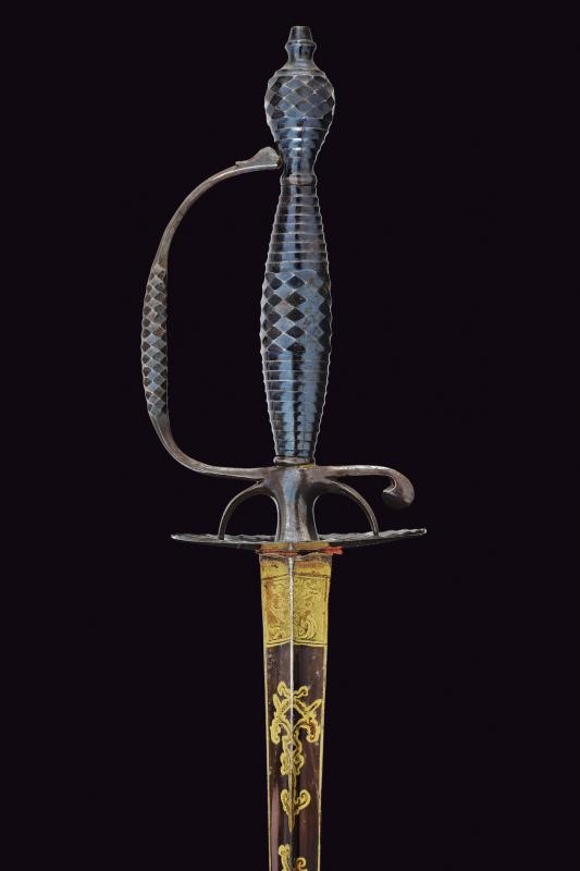 Spadino gentilizio a decoro diamantato, da lutto