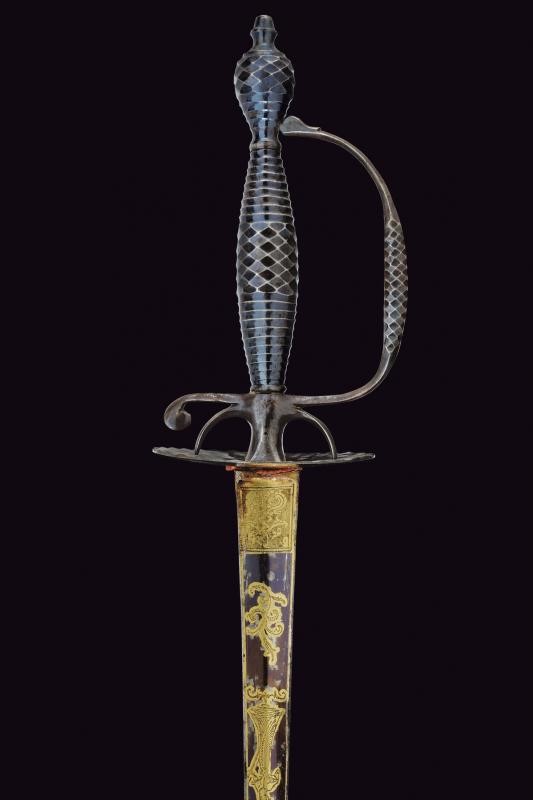 Spadino gentilizio a decoro diamantato, da lutto