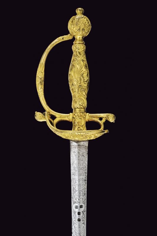 Spadino gentilizio dorato